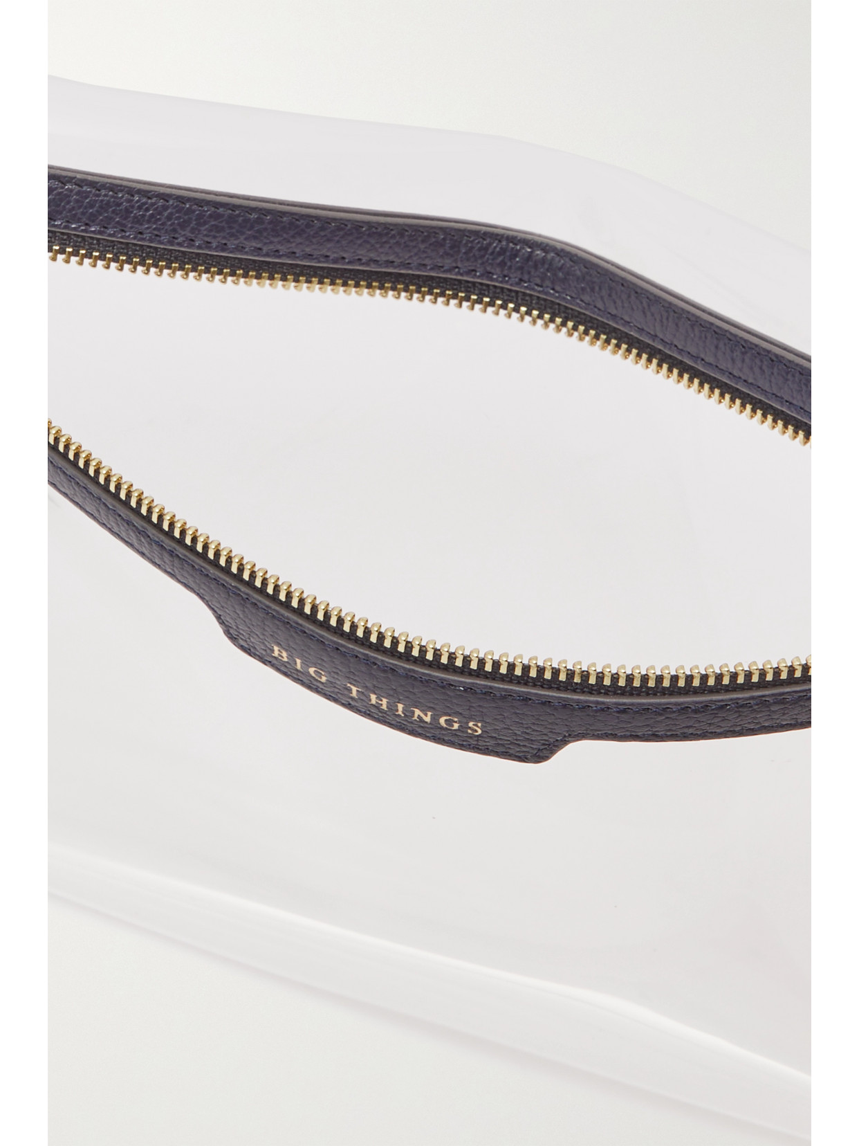 Anya Hindmarch Loose Pocket Big Things Leather-trimmed Tpu Clutch In Neutrals