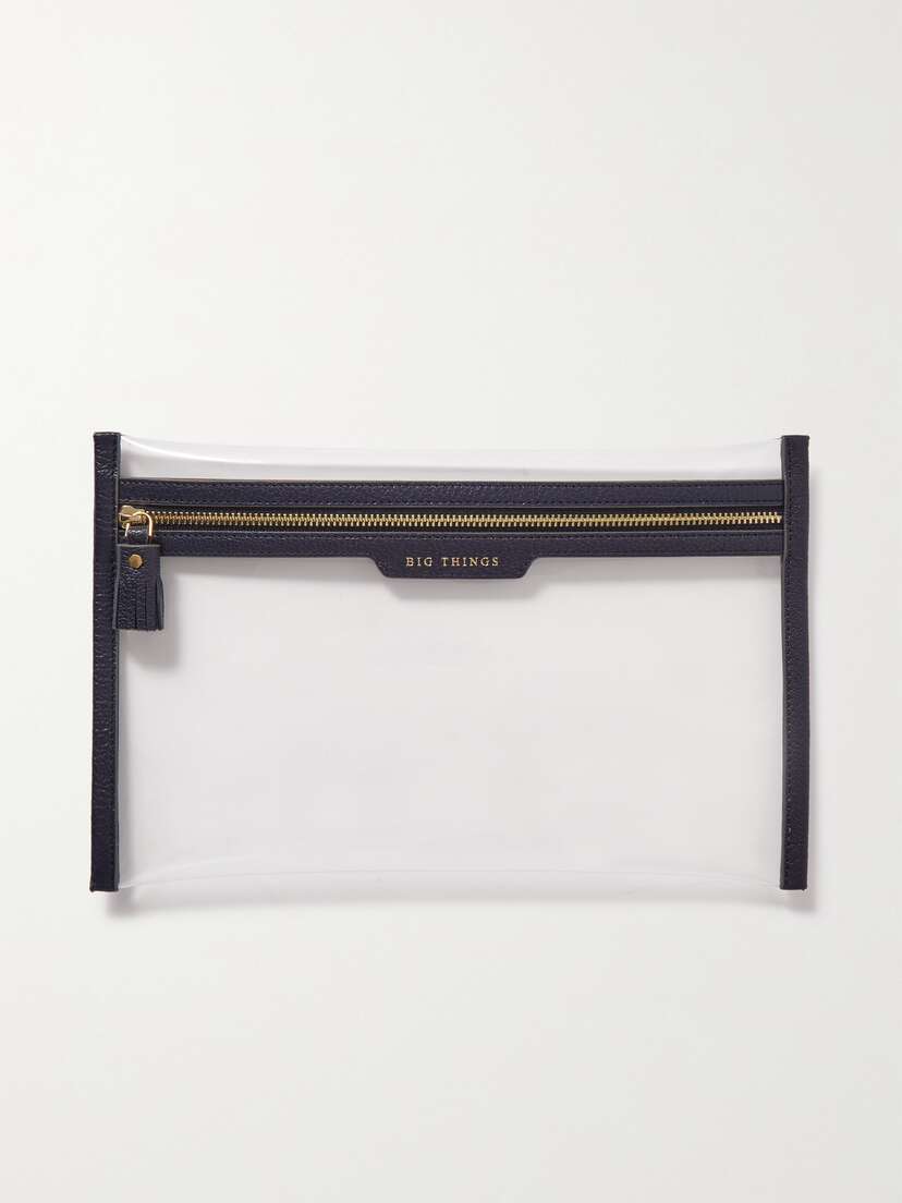 Anya Hindmarch Loose Pocket Big Things Leather-trimmed Tpu Clutch