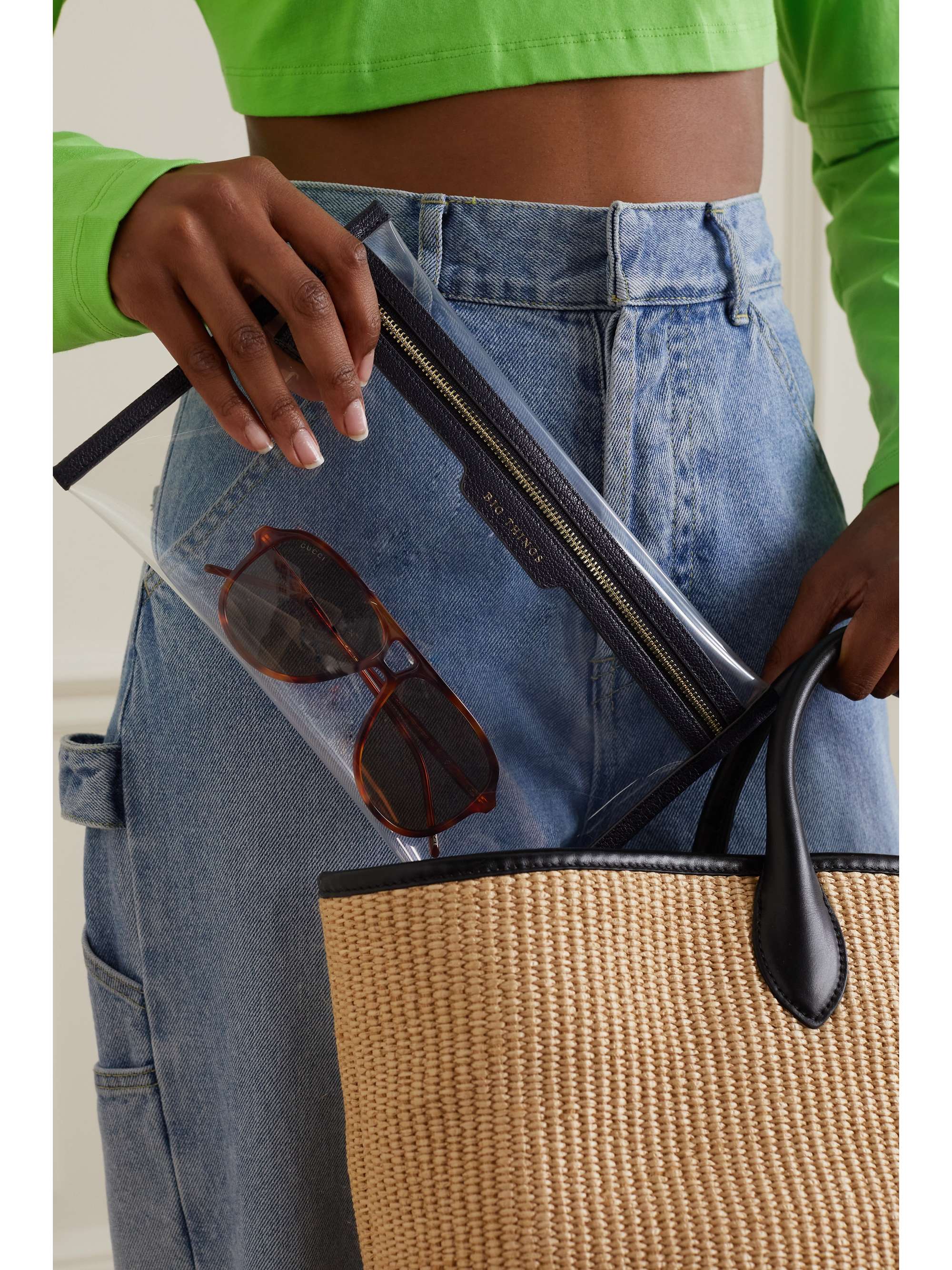 ANYA HINDMARCH Loose Pocket Little Things leather-trimmed TPU pouch