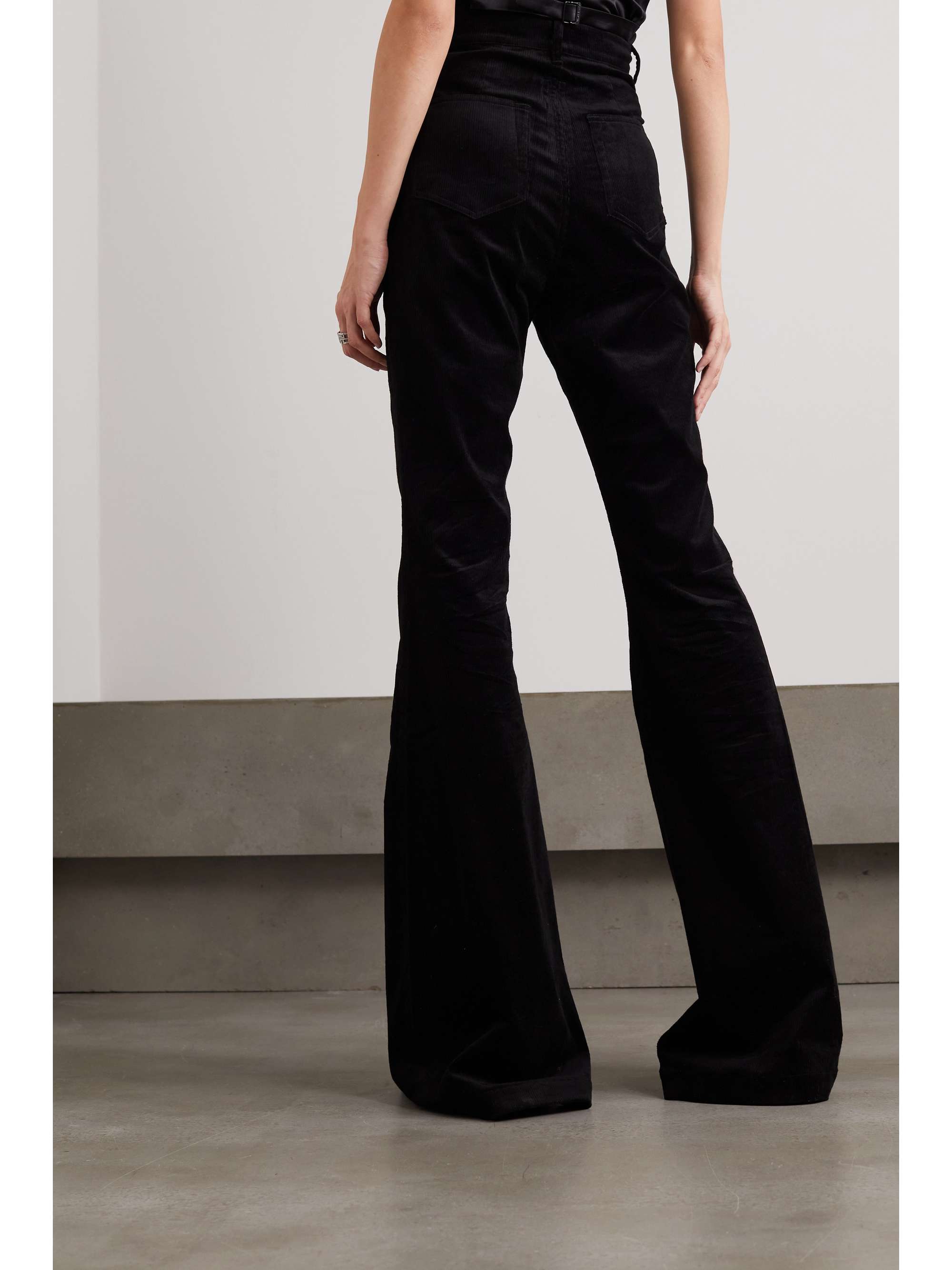 RICK OWENS Bolan cotton-blend corduroy flared pants | NET-A-PORTER