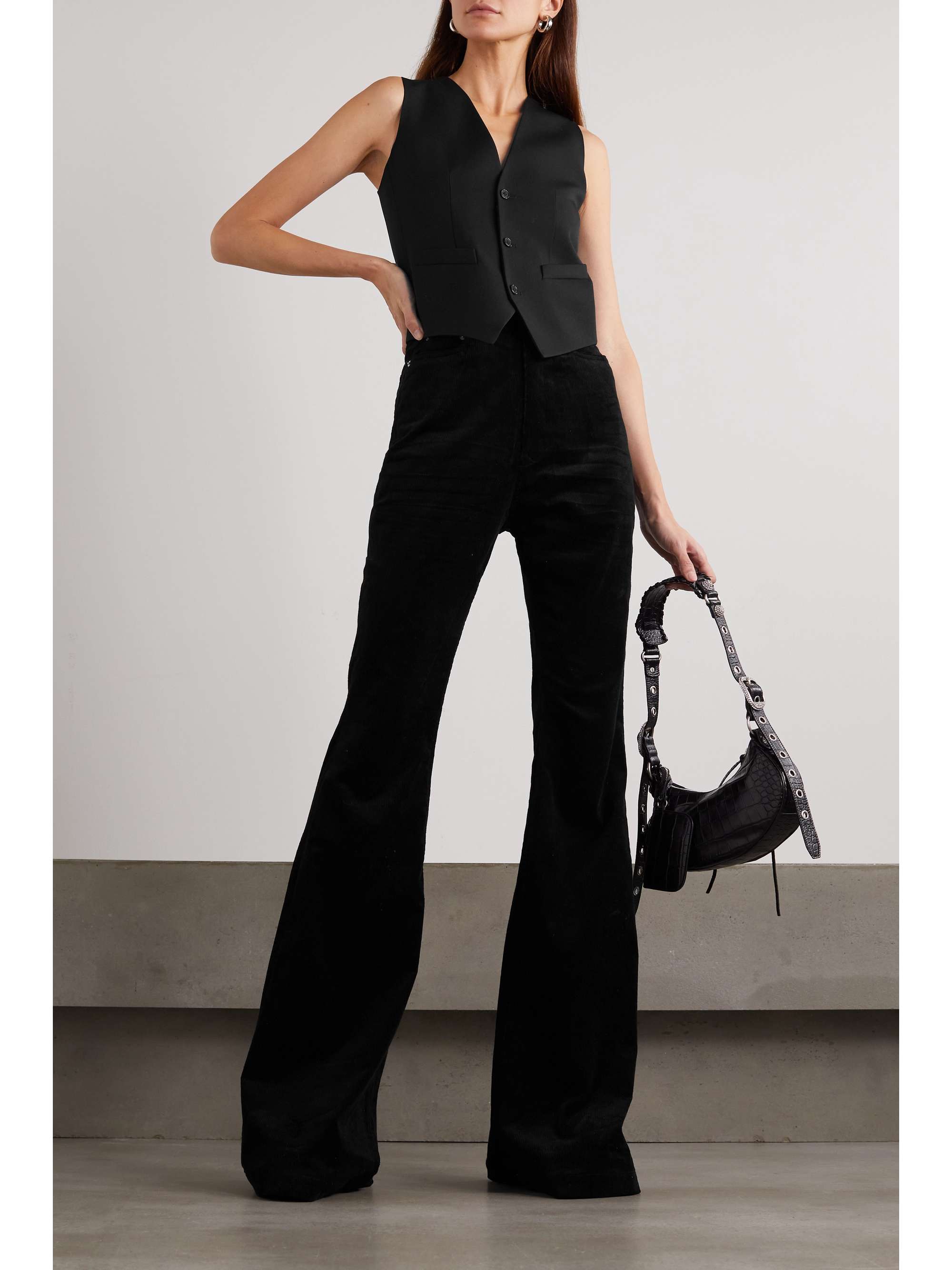 RICK OWENS Bolan cotton-blend corduroy flared pants