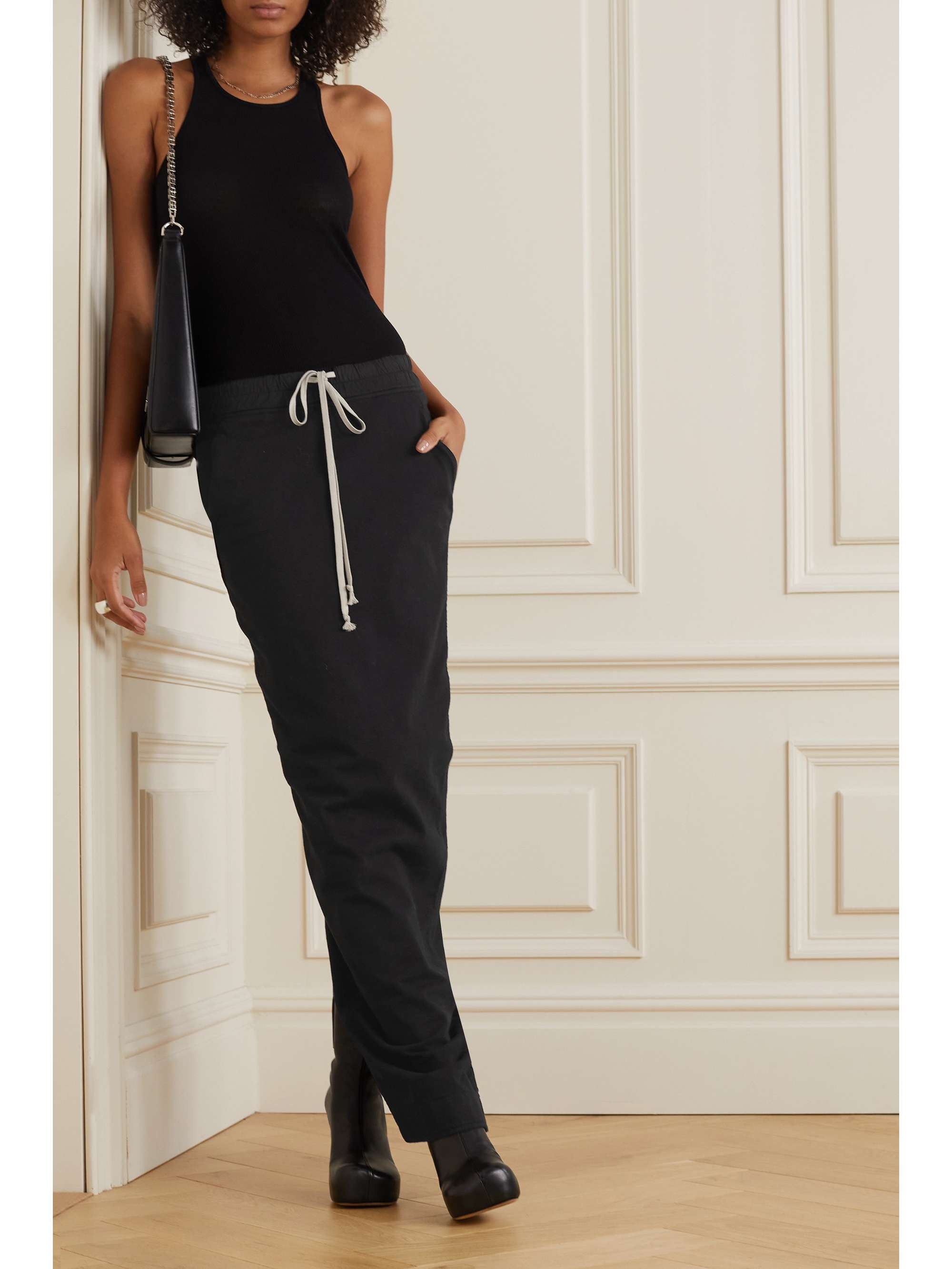 RICK OWENS Gonna cottonjersey maxi skirt NETAPORTER