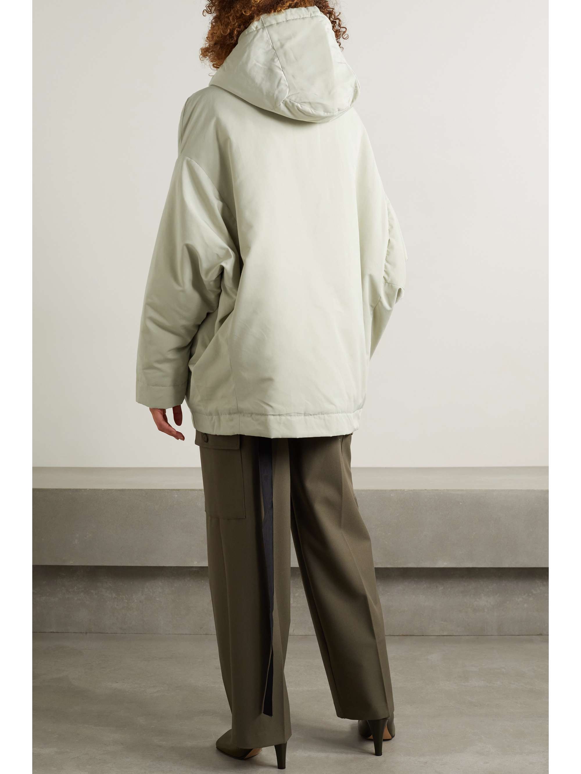 RICK OWENS Peter hooded padded faille jacket