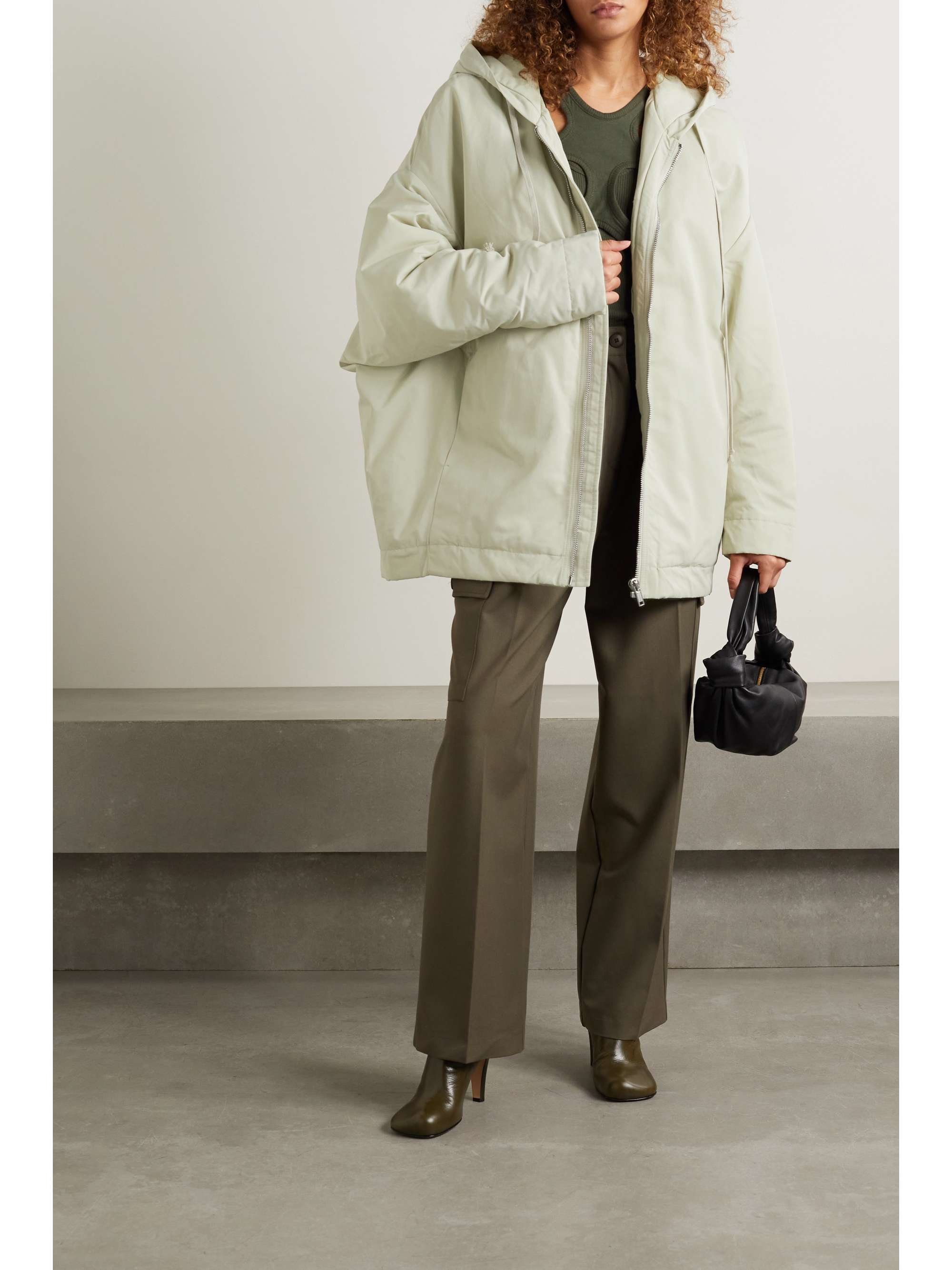 RICK OWENS Peter hooded padded faille jacket