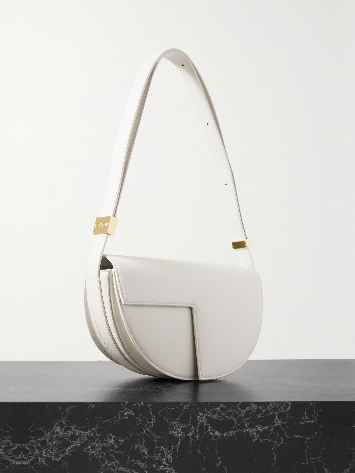 Patou - Le Patou Leather Shoulder Bag - Off-white