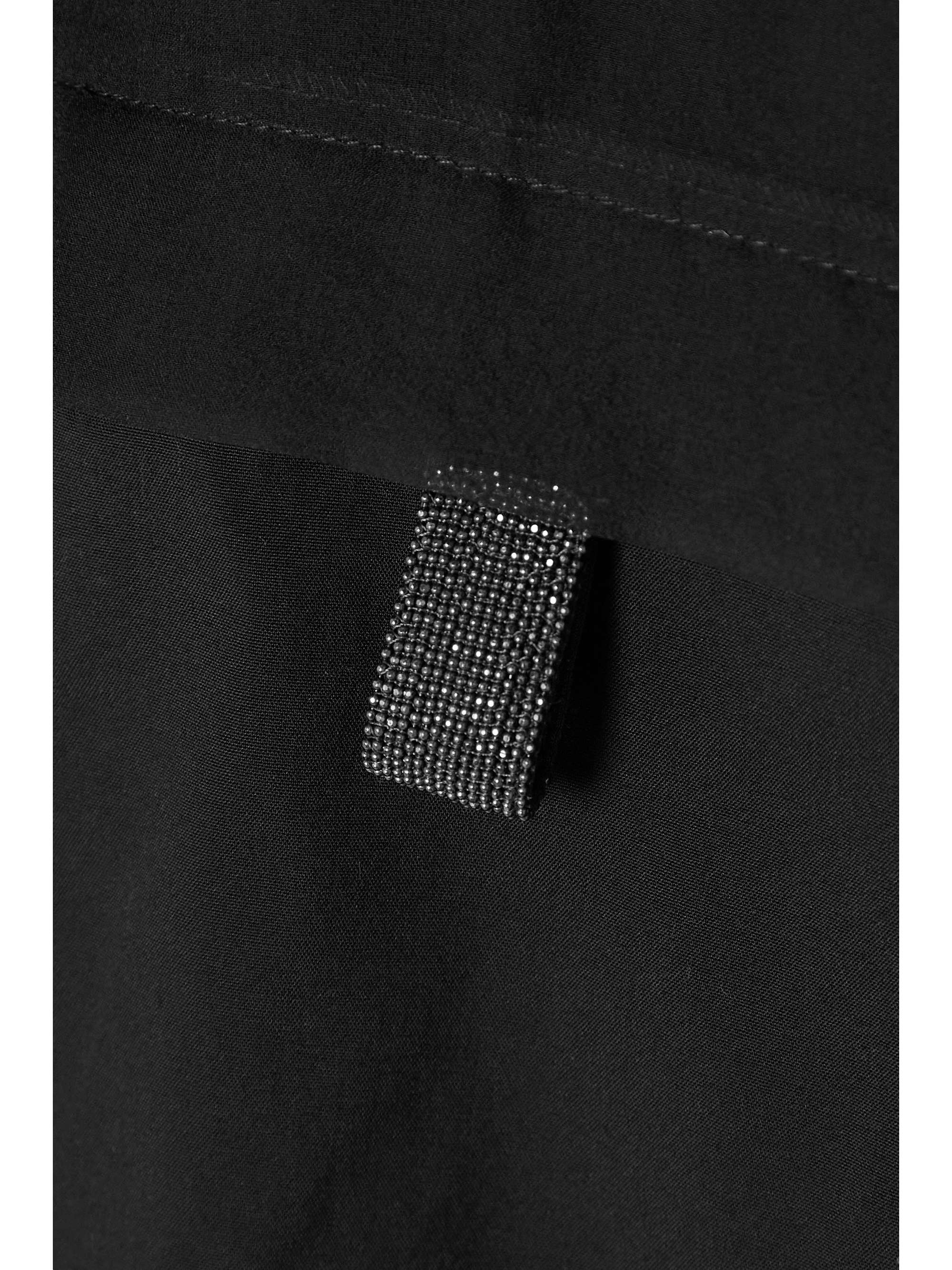BRUNELLO CUCINELLI Cotton-blend poplin and silk-organza shirt