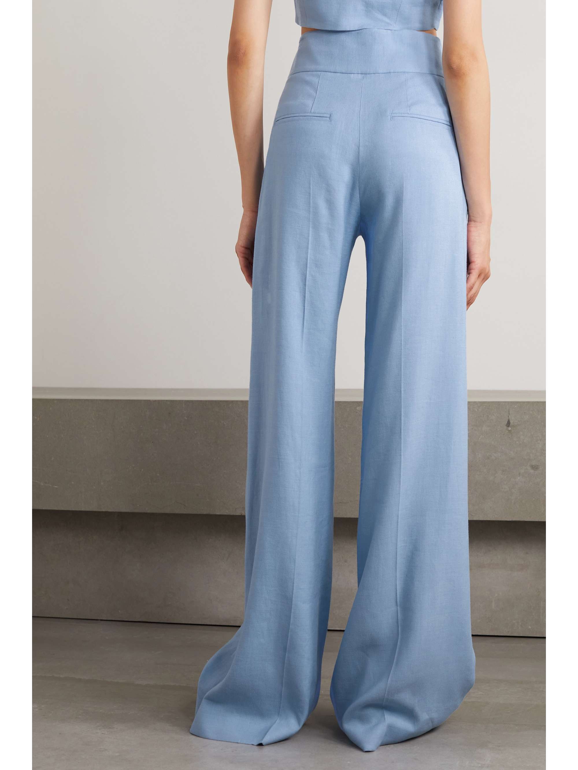 Blue Rudy linen-blend wide-leg pants | ALTUZARRA | NET-A-PORTER