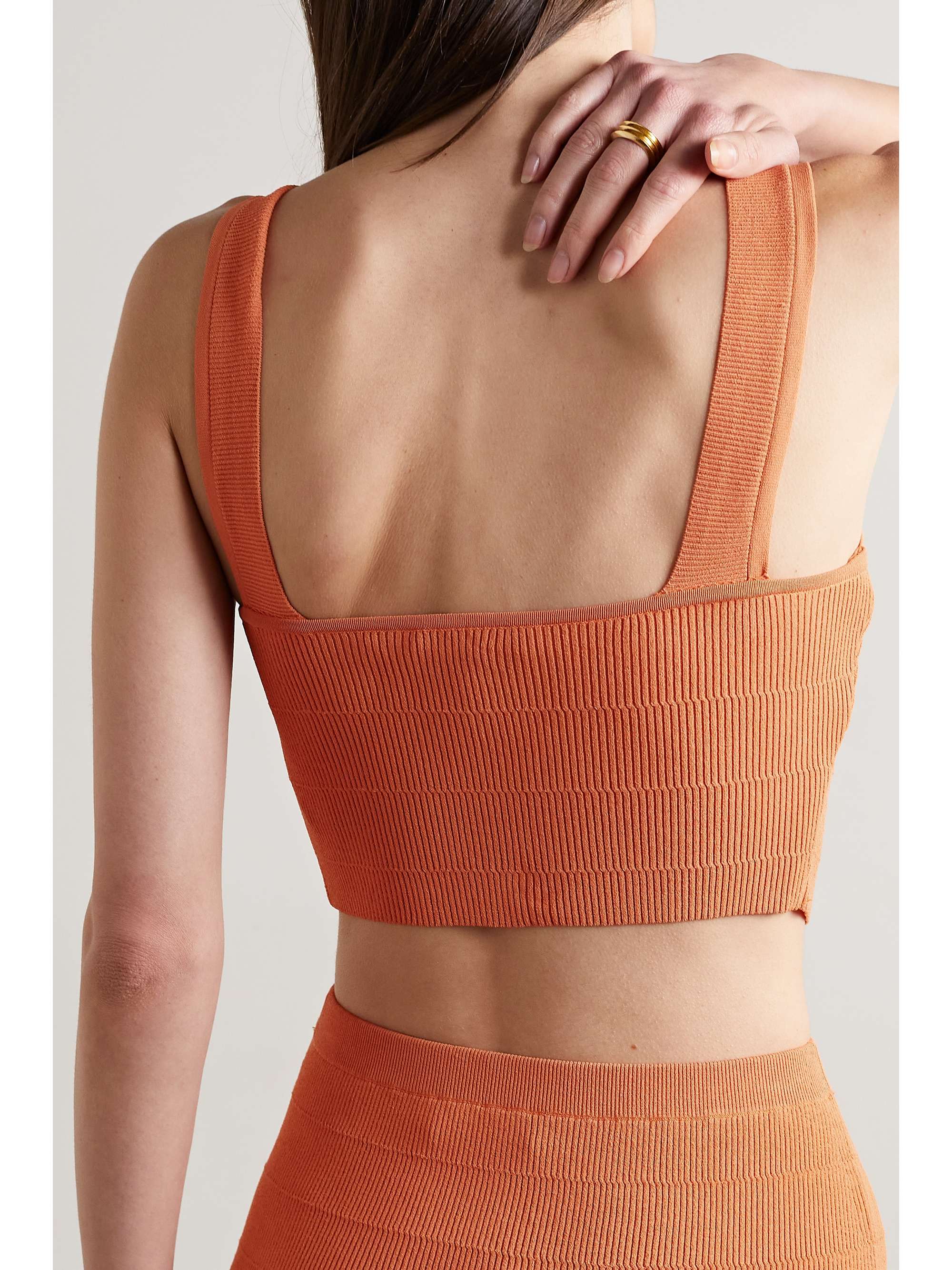ALTUZARRA Nyneve cropped ribbed-knit top