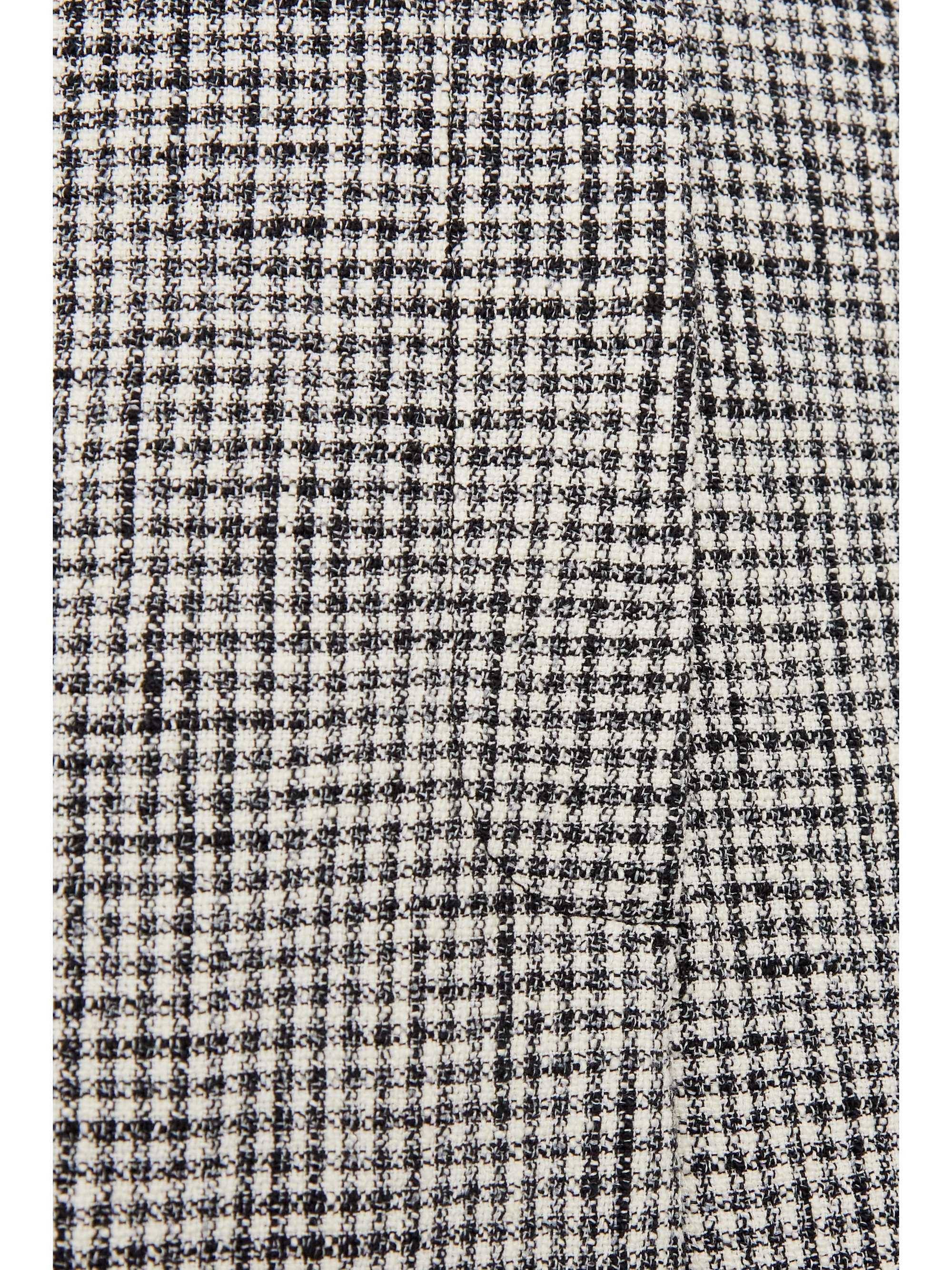 ALTUZARRA Rudy pleated gingham cotton-blend wide-leg pants