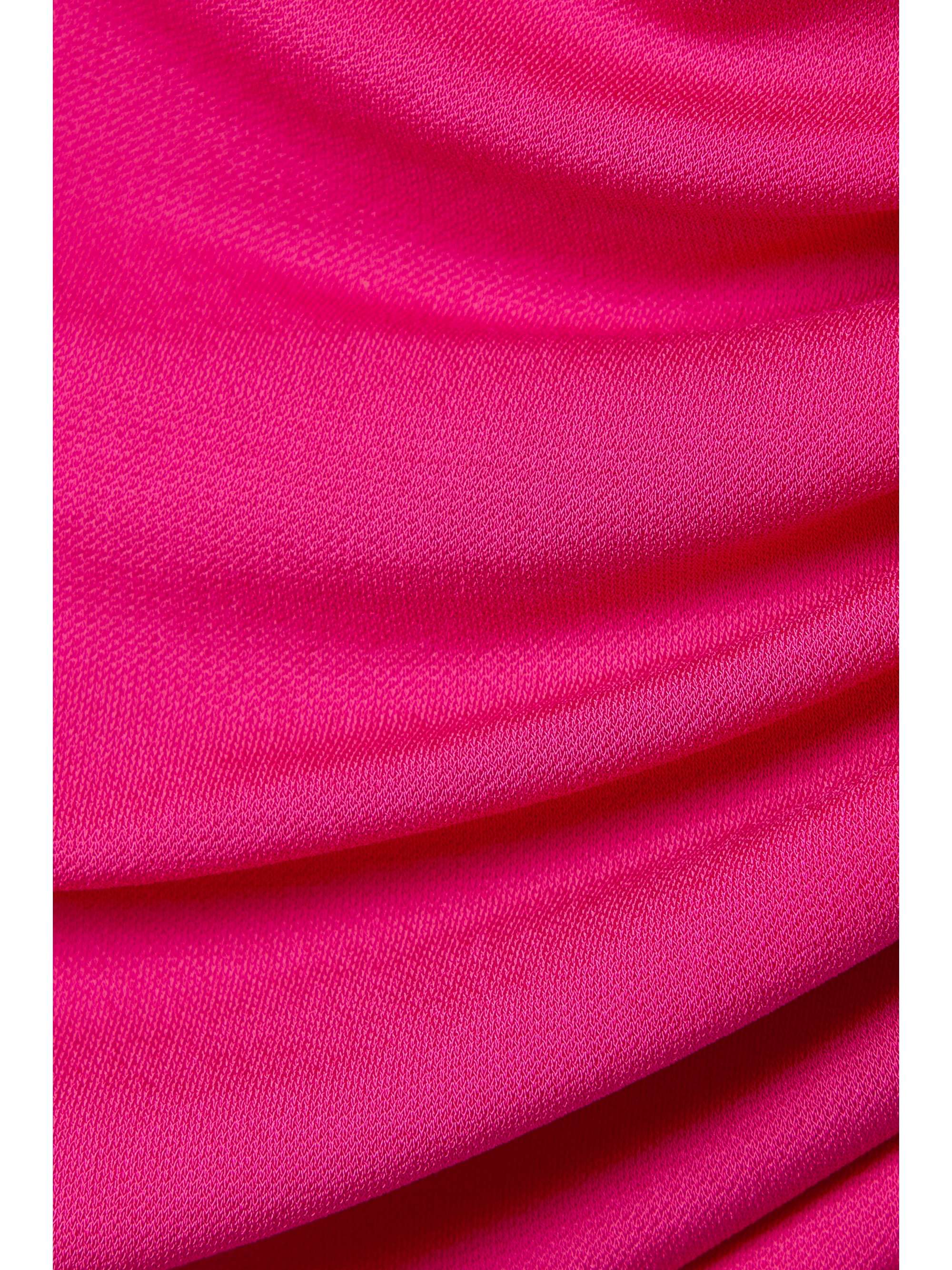 MICHAEL KORS COLLECTION One-shoulder ruched stretch-crepe midi dress