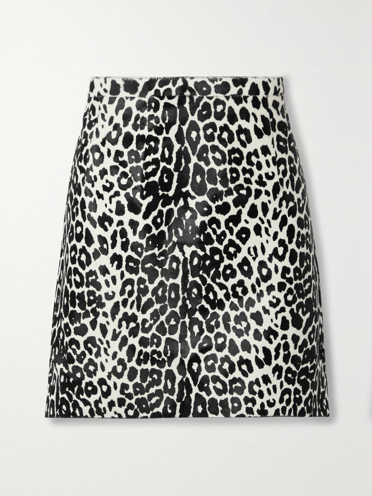 Michael Kors Collection Leopard-print Calf Hair Mini Skirt