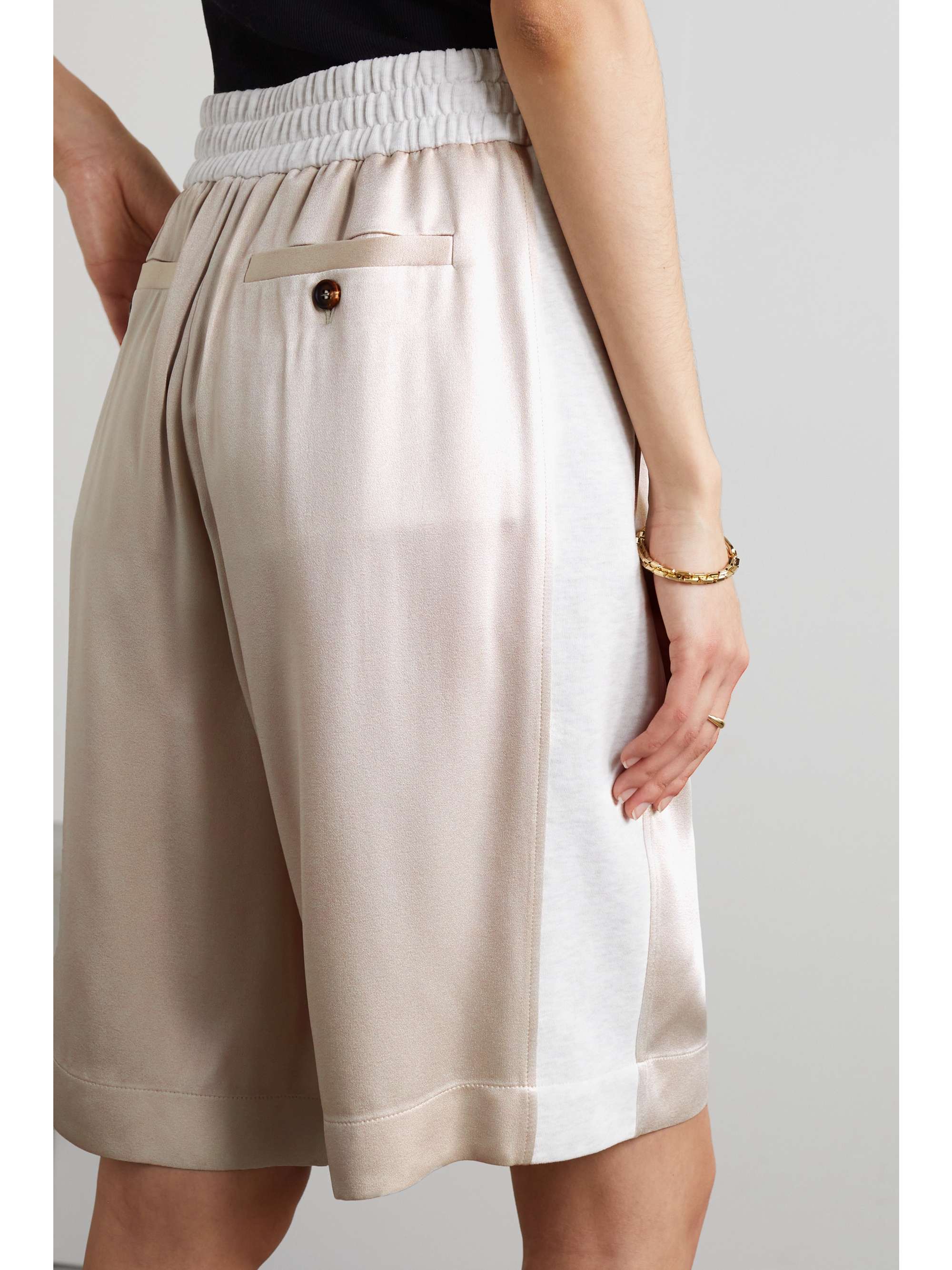 BRUNELLO CUCINELLI Paneled cotton-jersey shorts