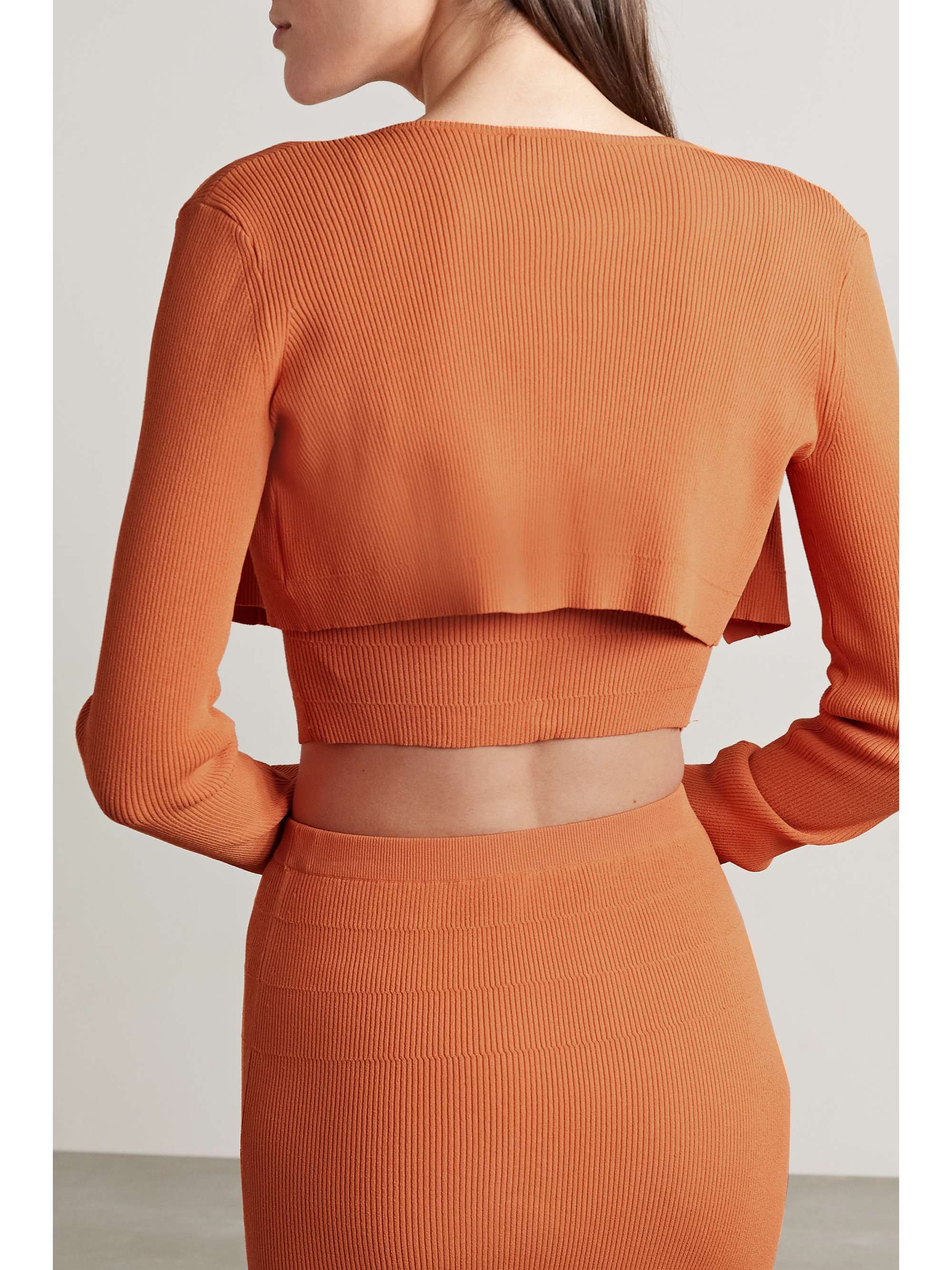 ALTUZARRA Blazar cropped ribbed-knit cardigan