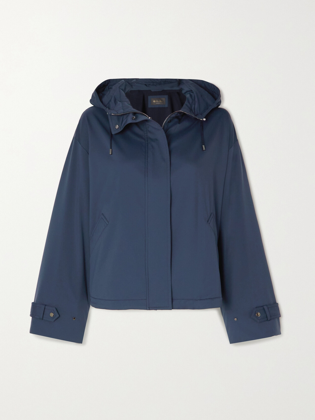 Loro Piana Shell Hooded Jacket In Blue