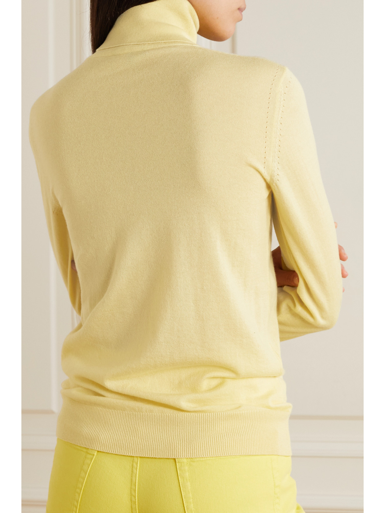 Shop Loro Piana Cashmere Turtleneck Sweater In Yellow