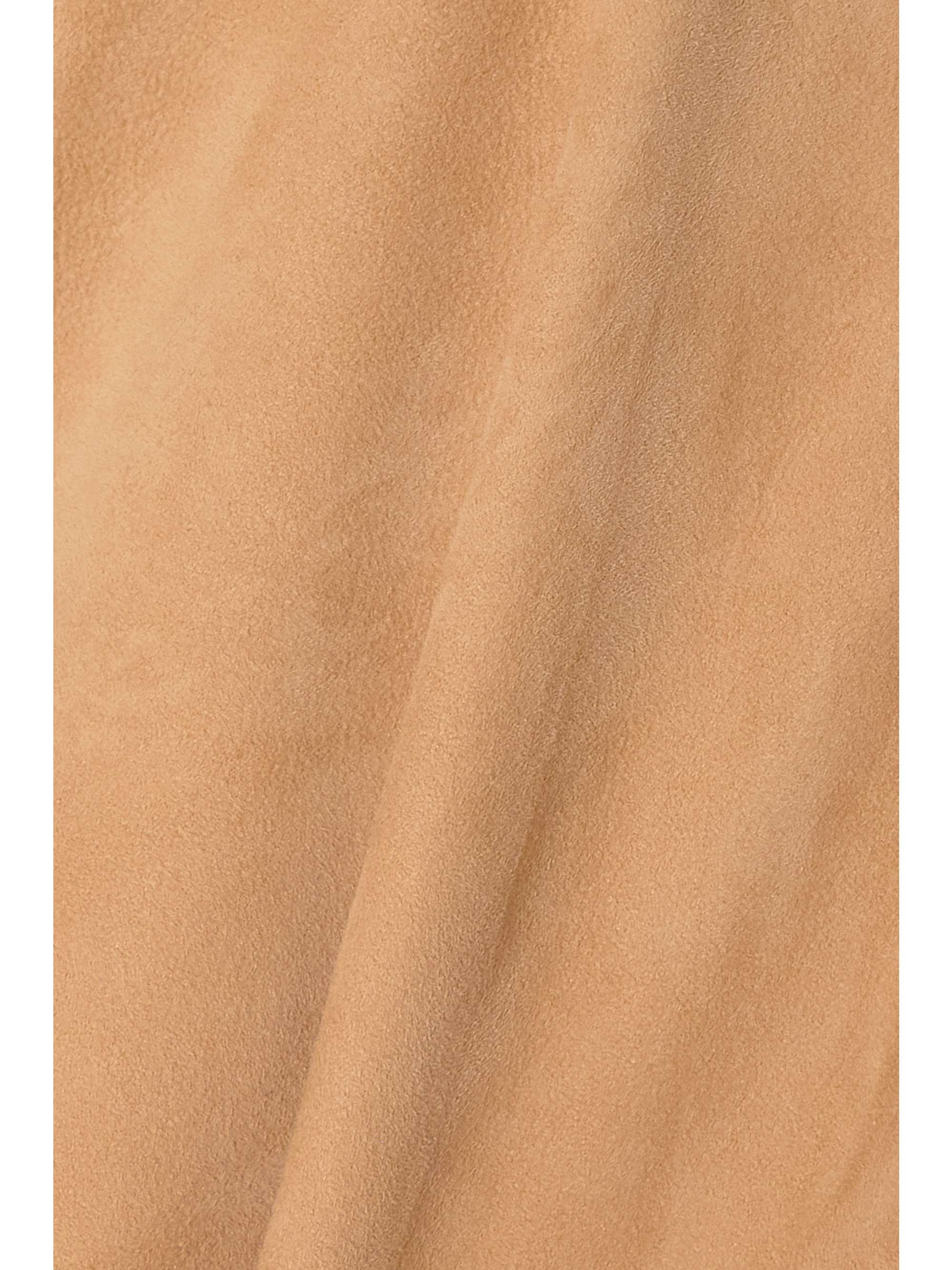 LORO PIANA Ribbed cashmere-trimmed suede bomber jacket