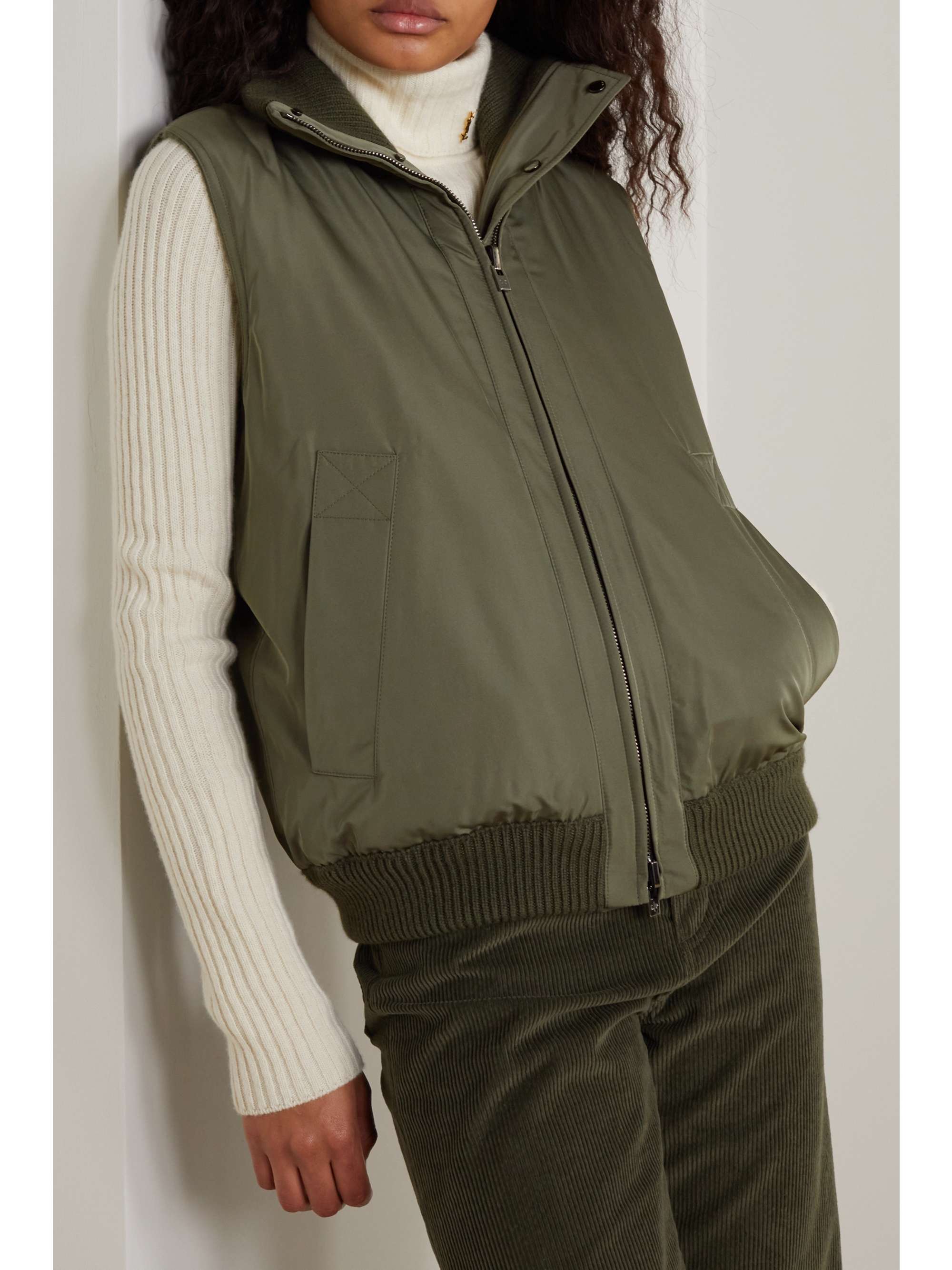 LORO PIANA Everdeen padded shell and silk-blend vest