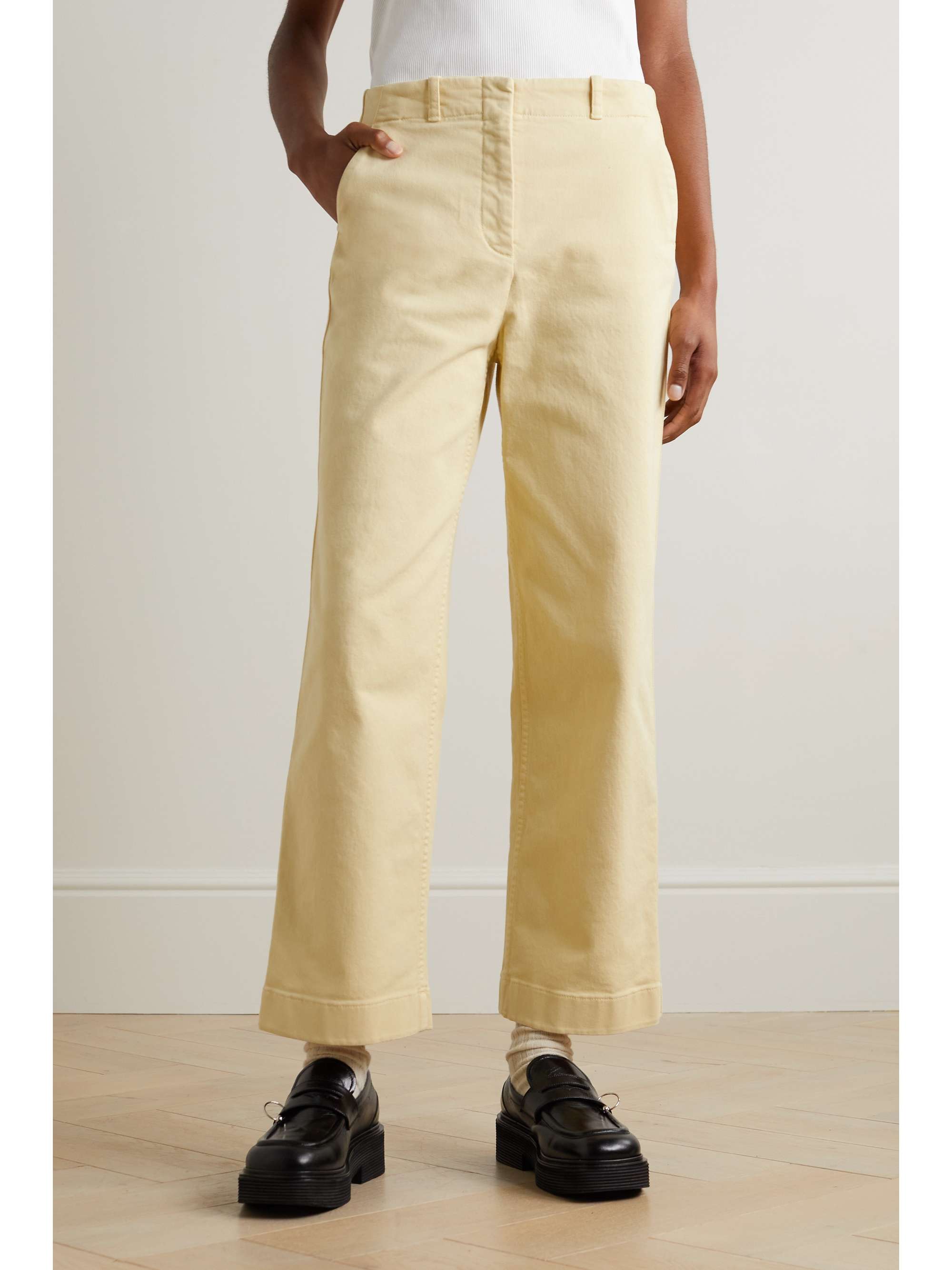 LORO PIANA Cloutier cotton-blend twill straight-leg pants