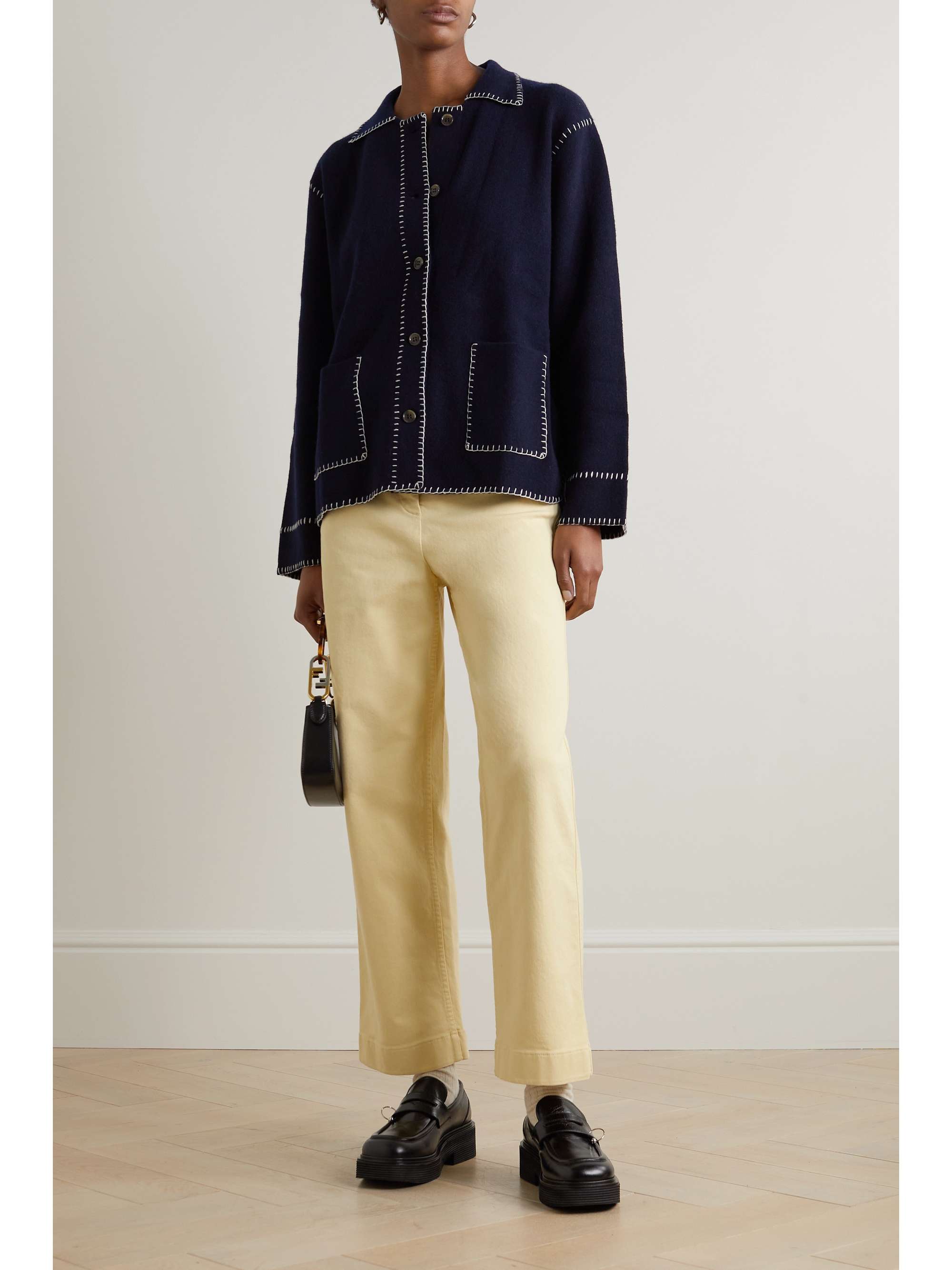 LORO PIANA Cloutier cotton-blend twill straight-leg pants