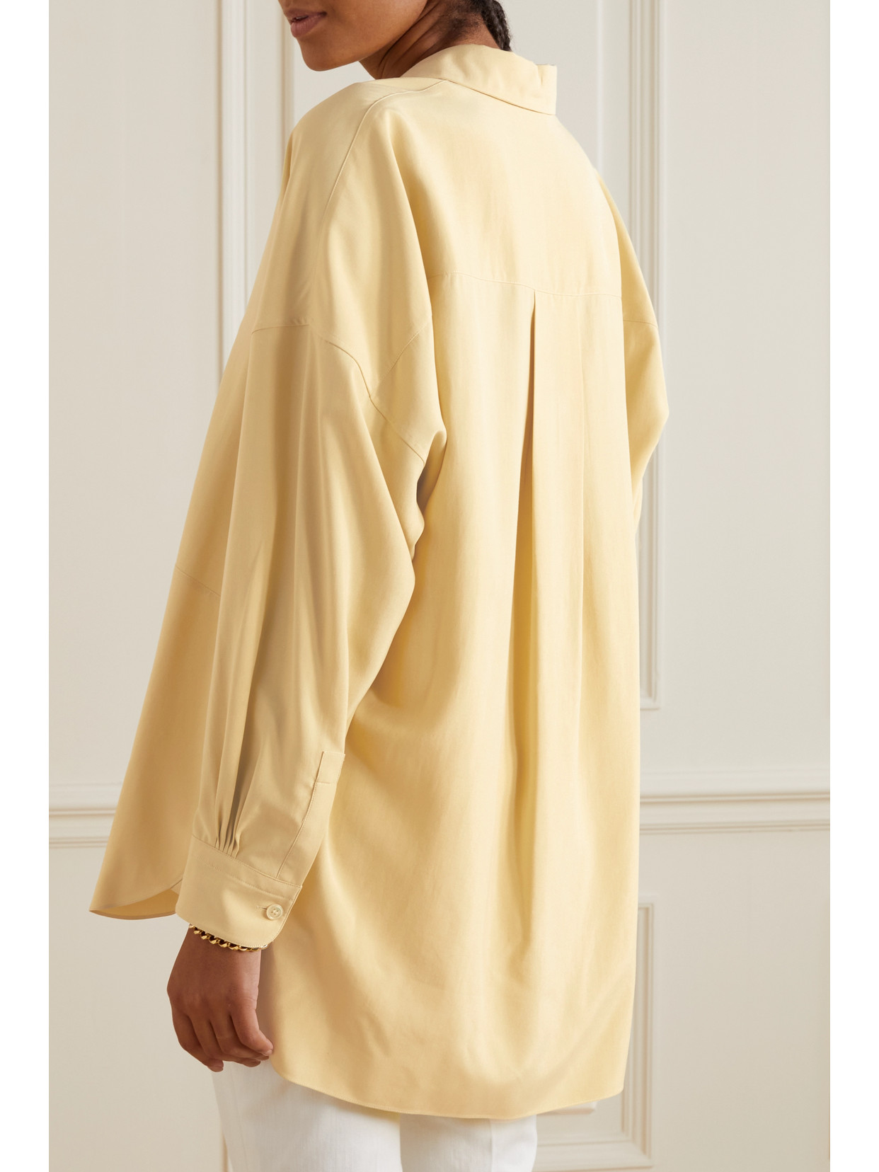 Shop Loro Piana Sveva Silk Shirt In Yellow