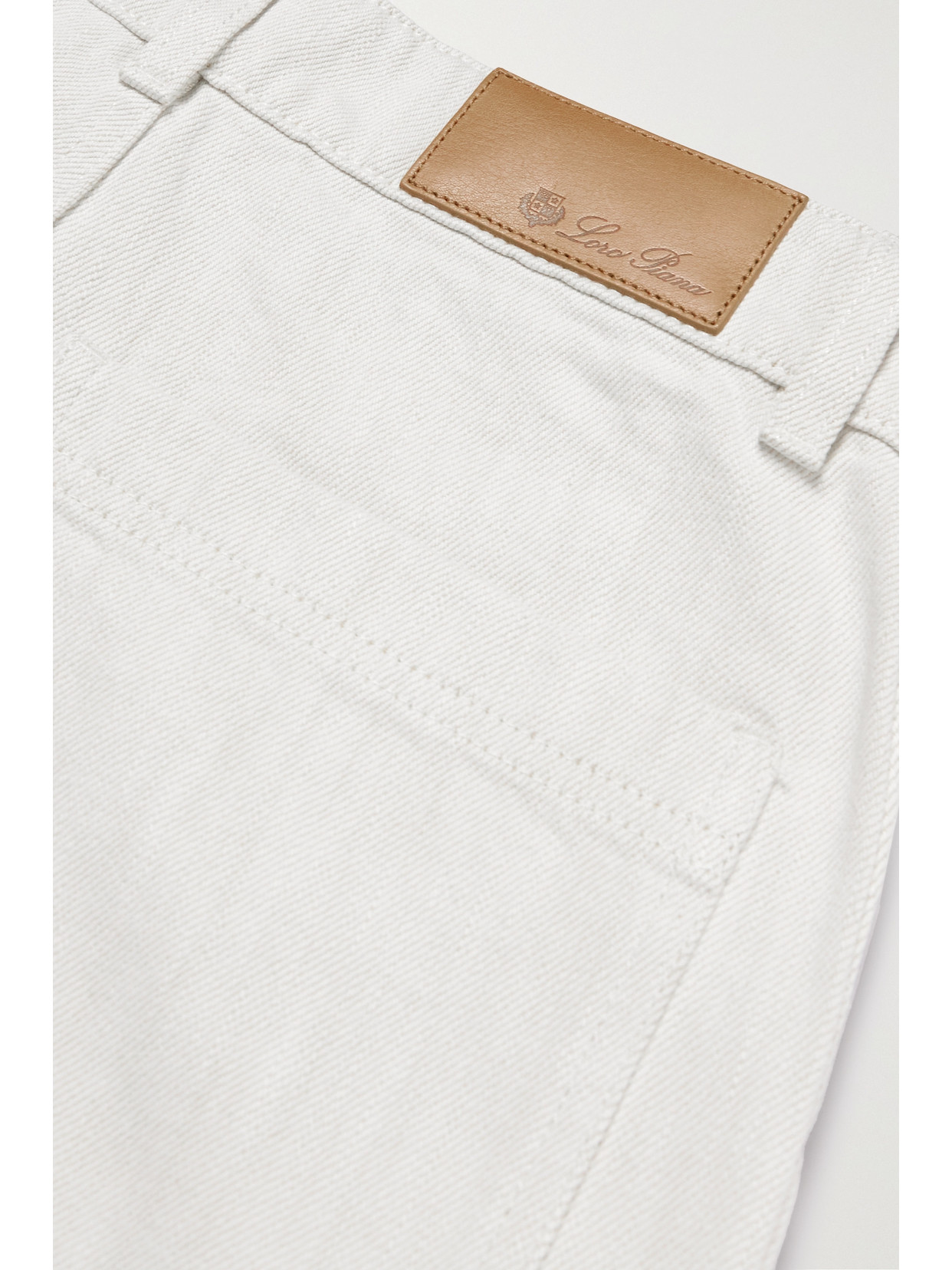 Shop Loro Piana Releigh High-rise Straight-leg Jeans In White