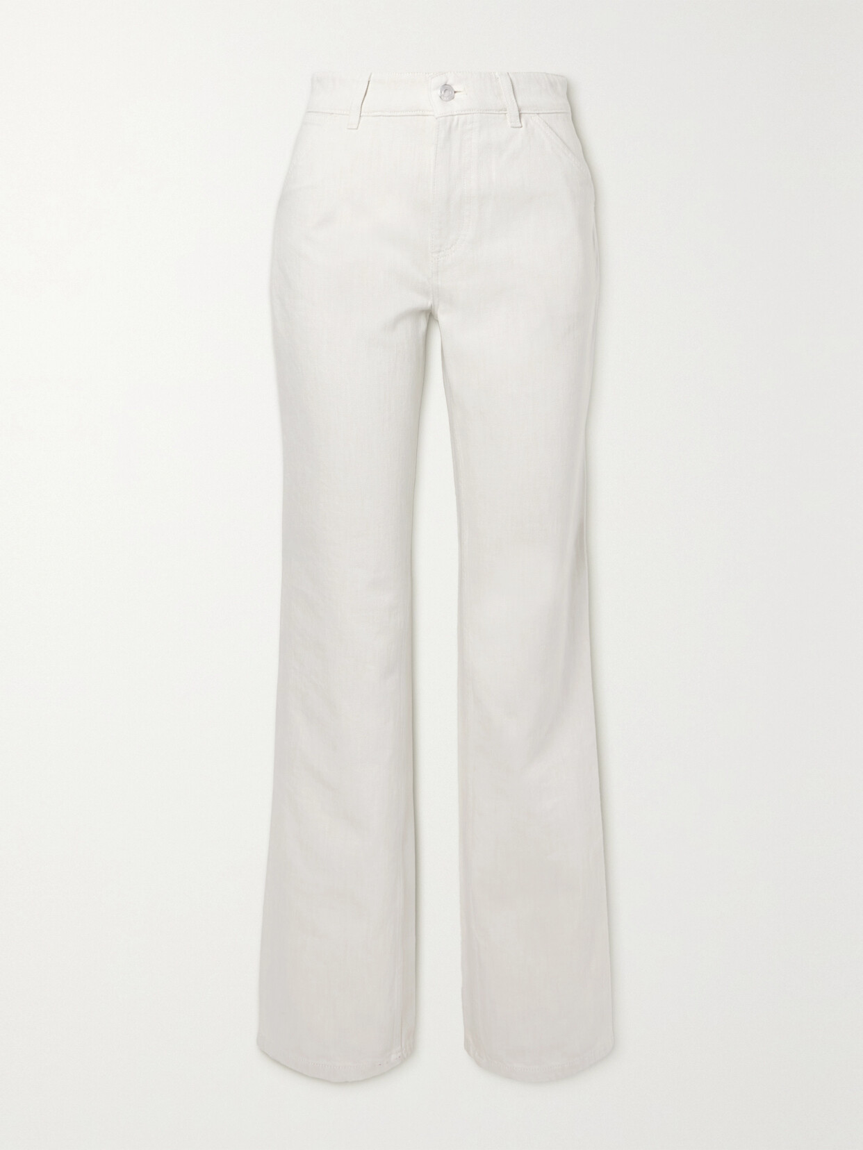 Shop Loro Piana Releigh High-rise Straight-leg Jeans In White