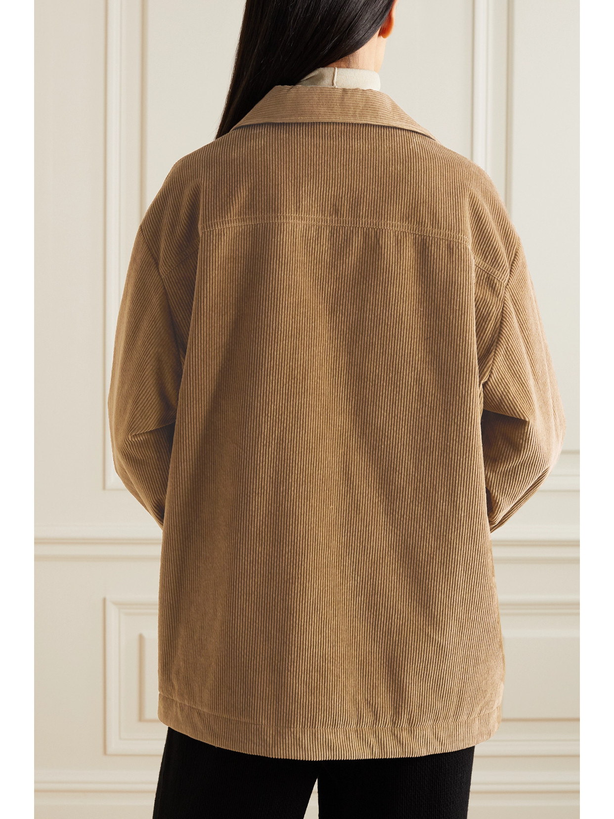 Loro Piana Loran Cotton Corduroy Buttoned Jacket In Brown