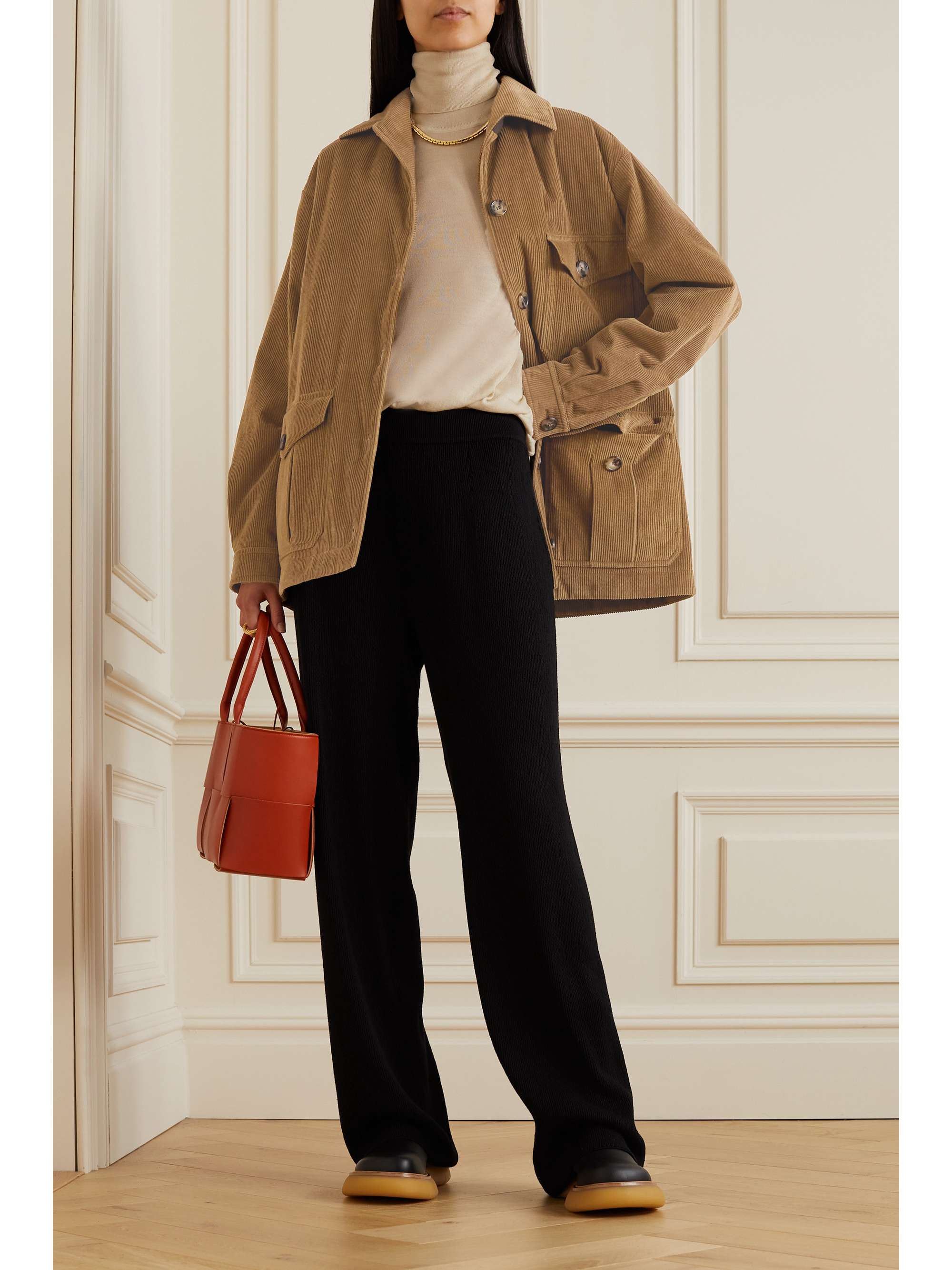 LORO PIANA Padded cotton-corduroy jacket