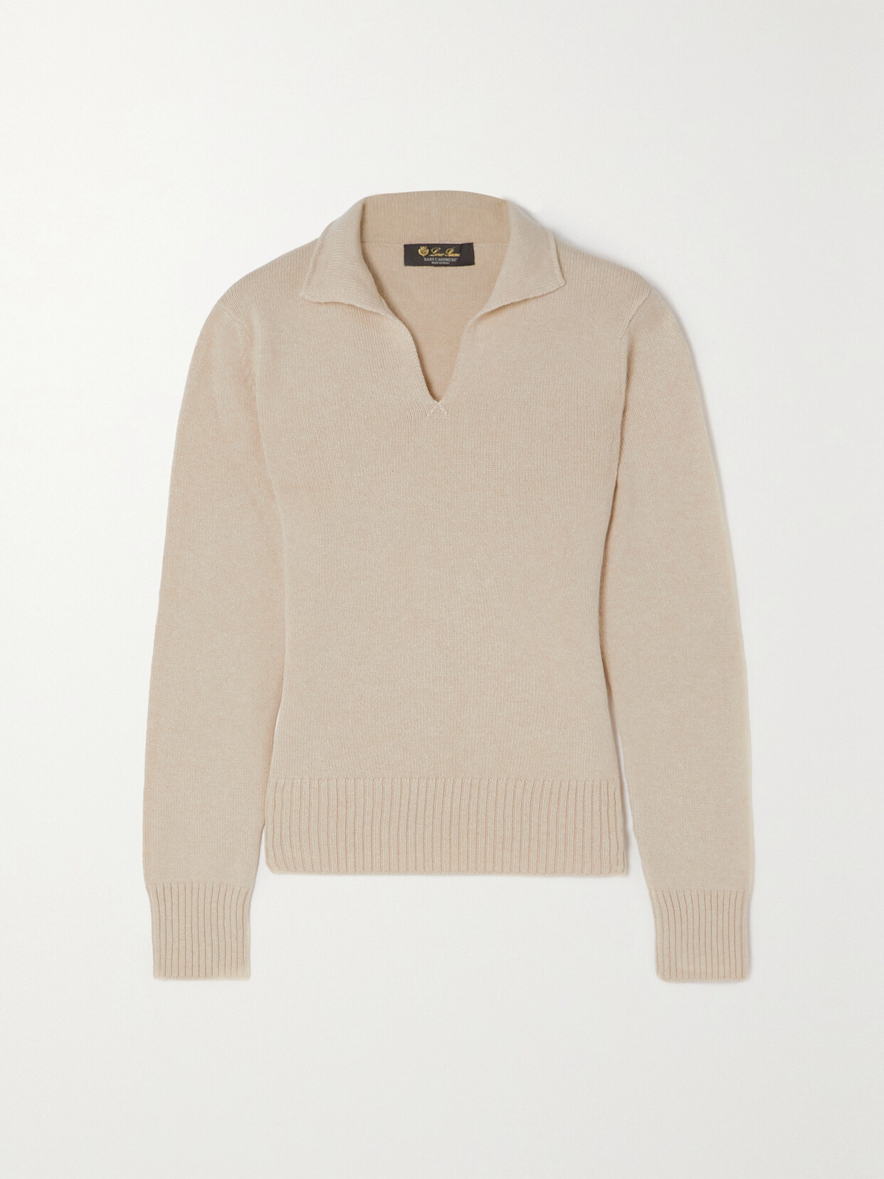 LORO PIANA CASHMERE POLO SWEATER