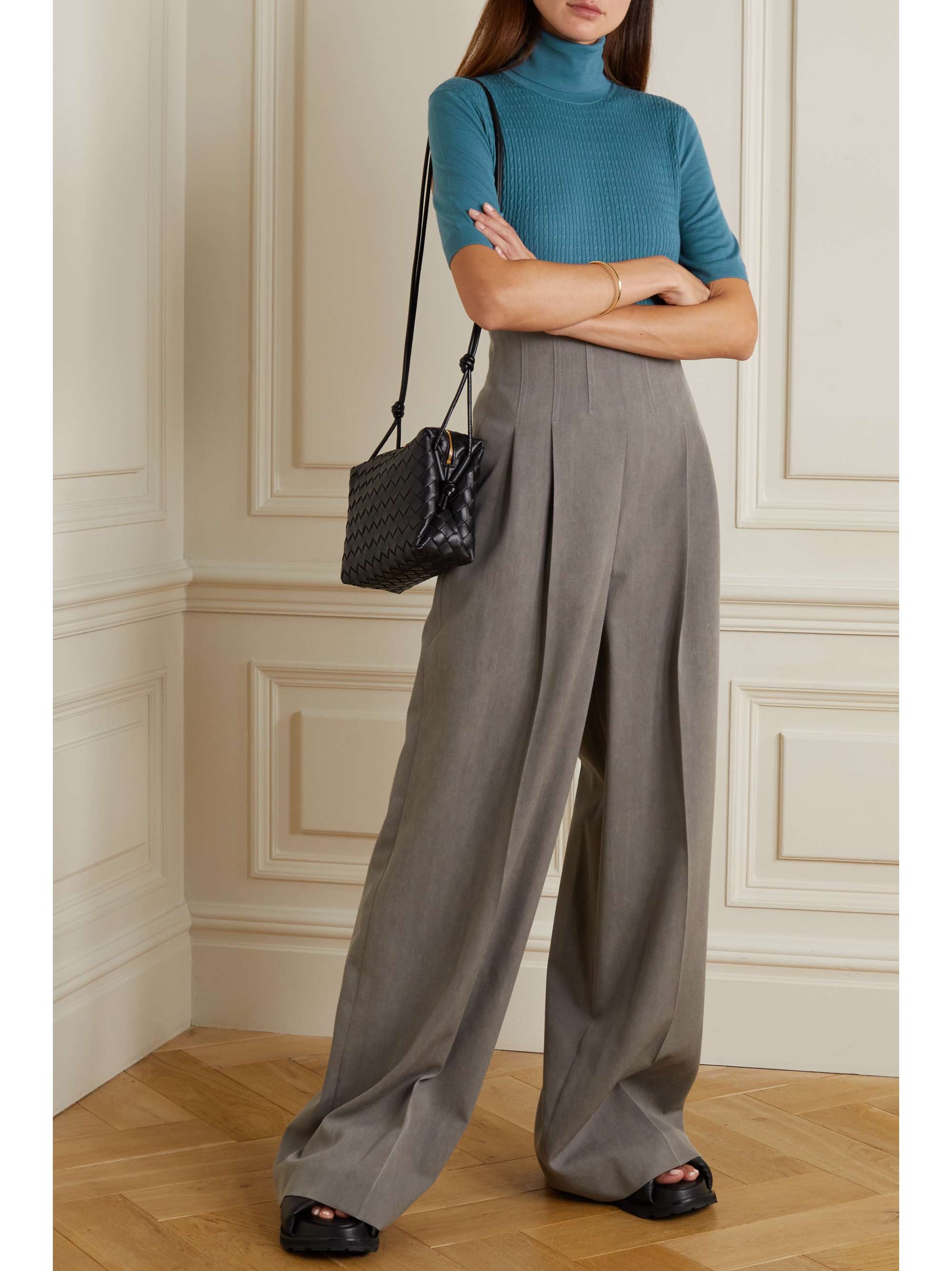 LORO PIANA Dolcevita ribbed cashmere turtleneck top