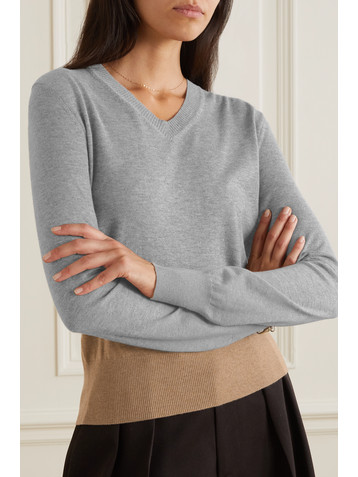 Loro Piana Color-block cashmere sweater