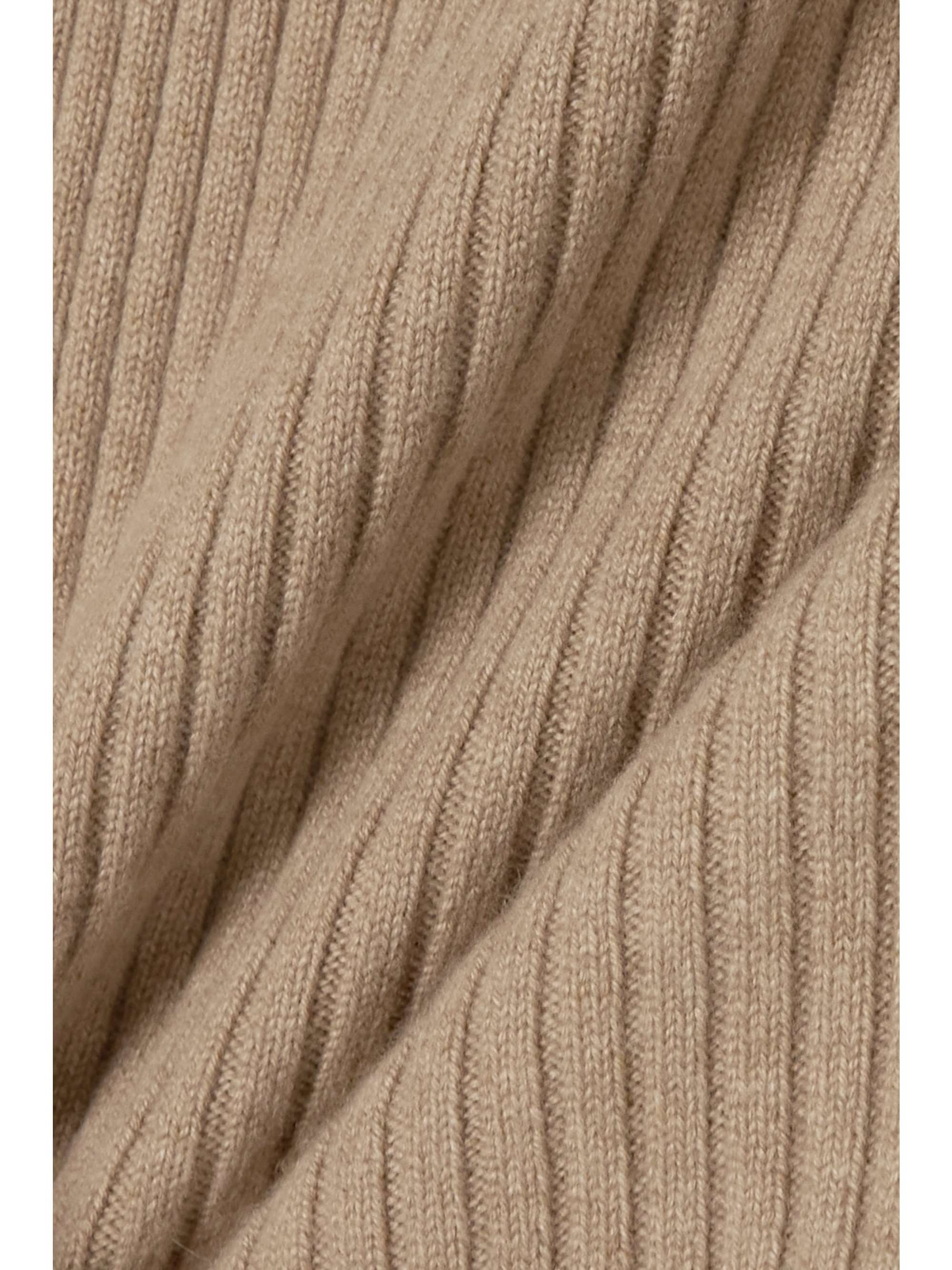 LORO PIANA Ribbed cashmere turtleneck sweater