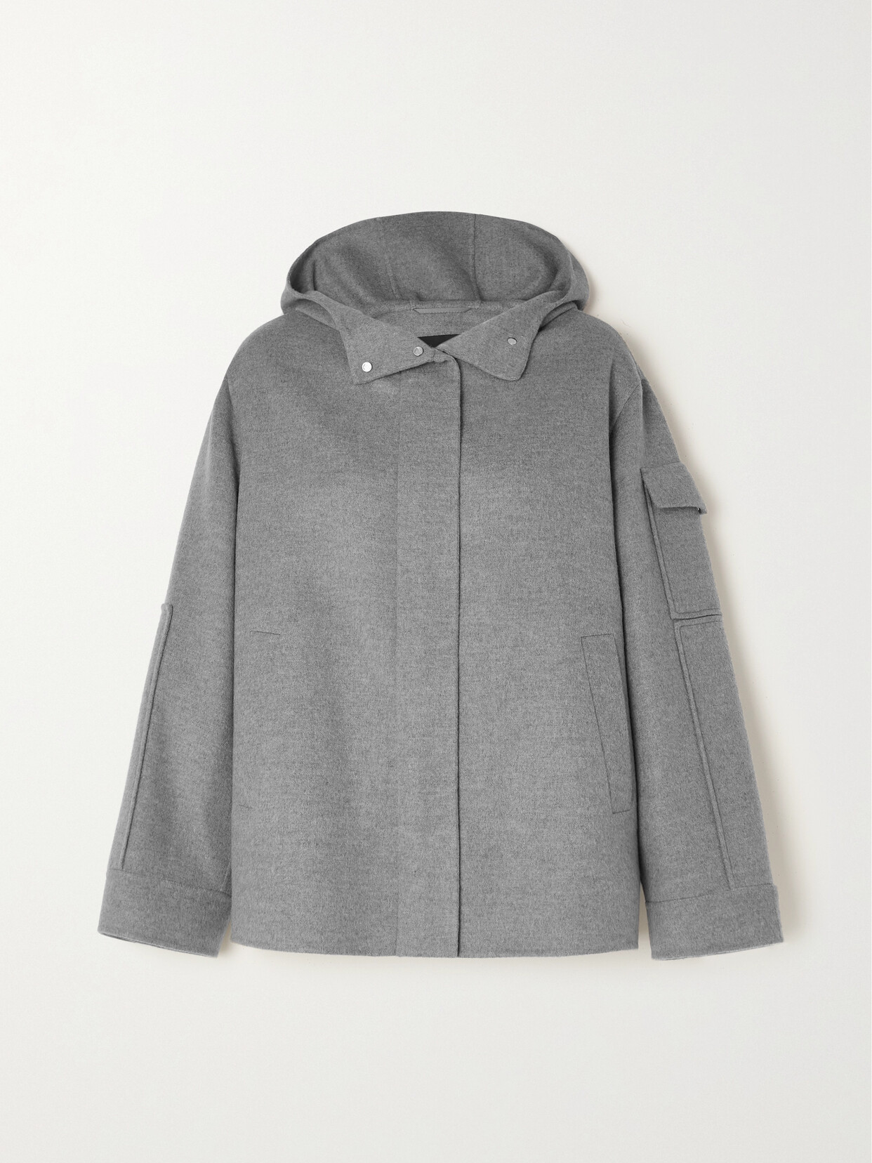 Loro Piana Cashmere Hooded Jacket In Gray