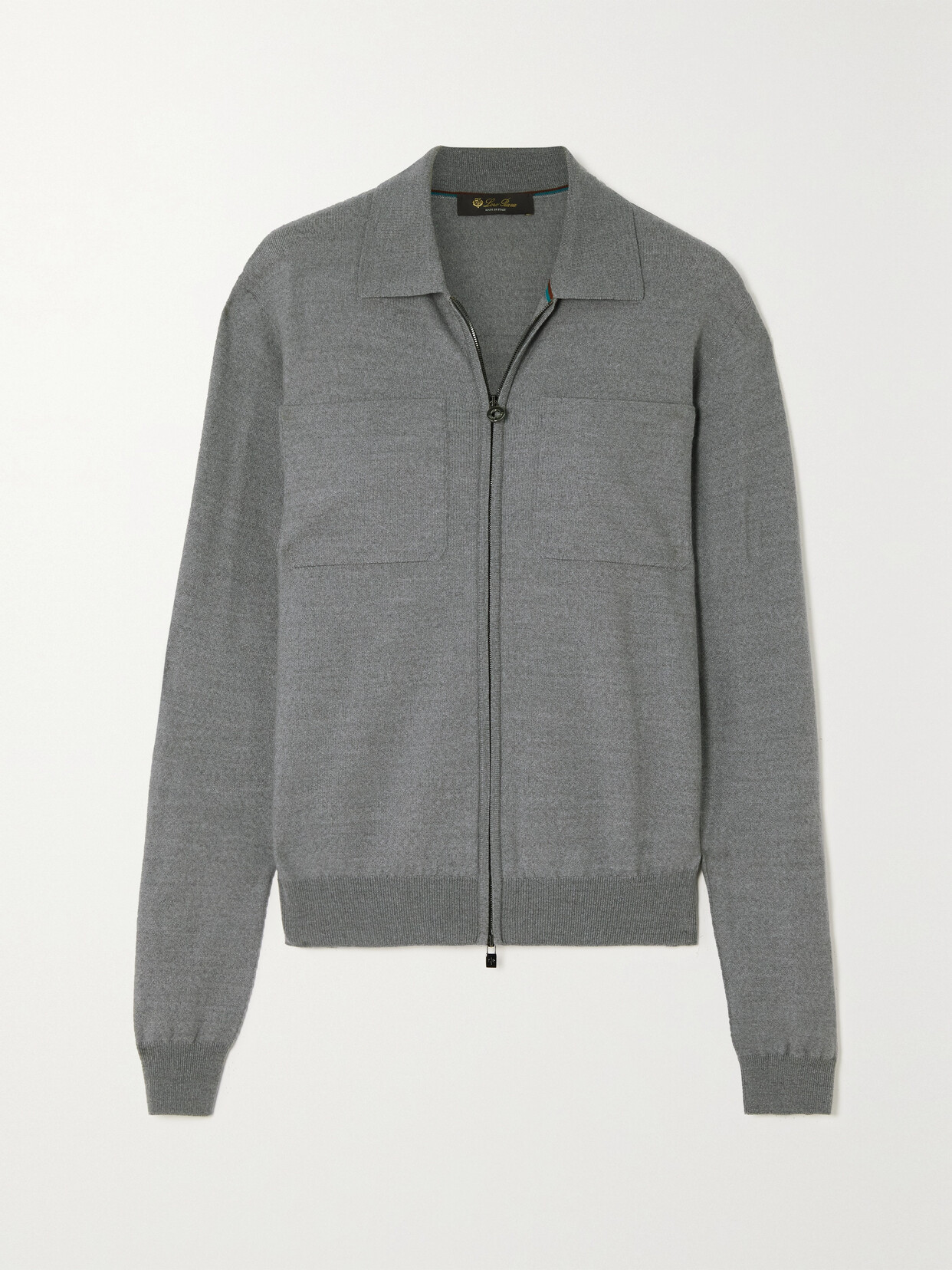 Loro Piana Valsesia Wool Bomber Jacket In Gray