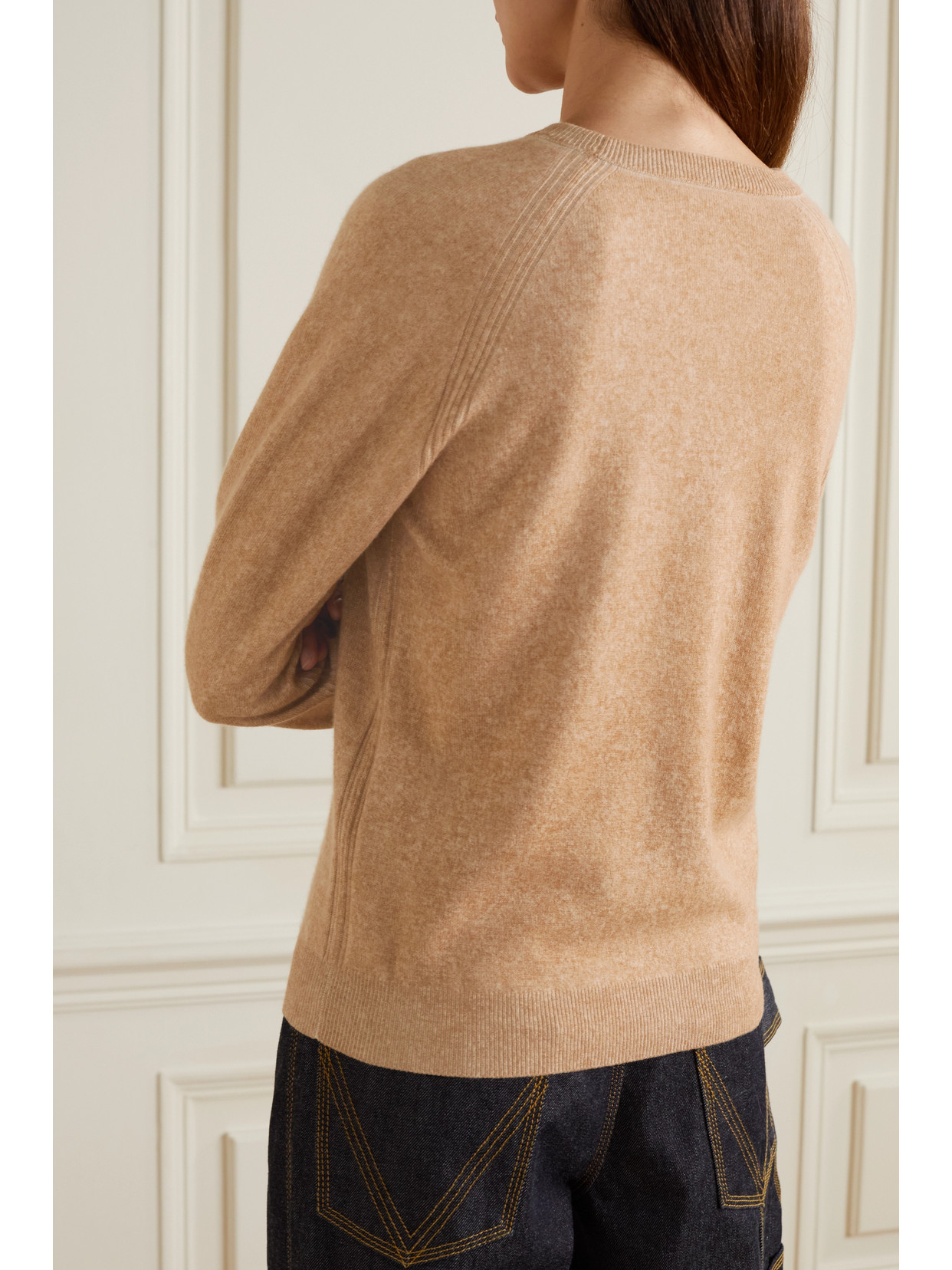 Loro Piana Girocollo Merano Baby Cashmere Sweater In Brown