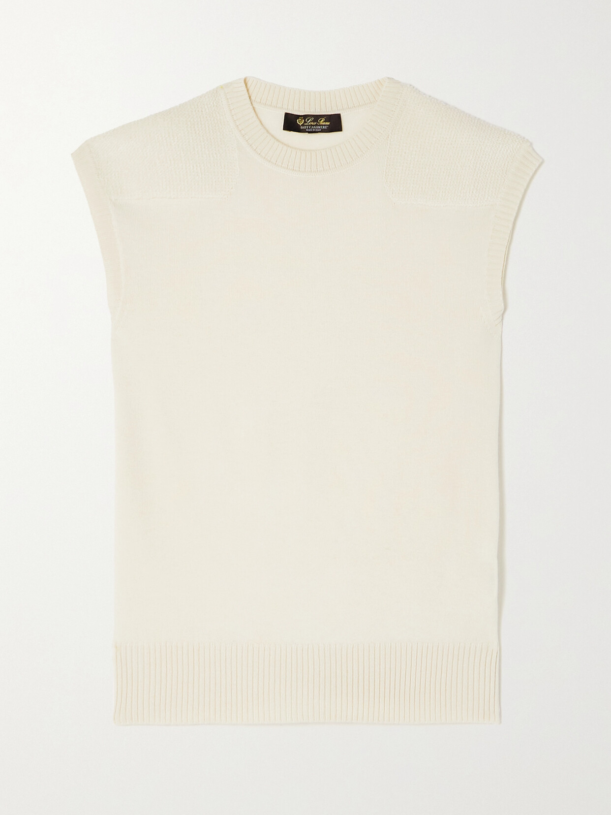 Loro Piana Cashmere Vest In Cream