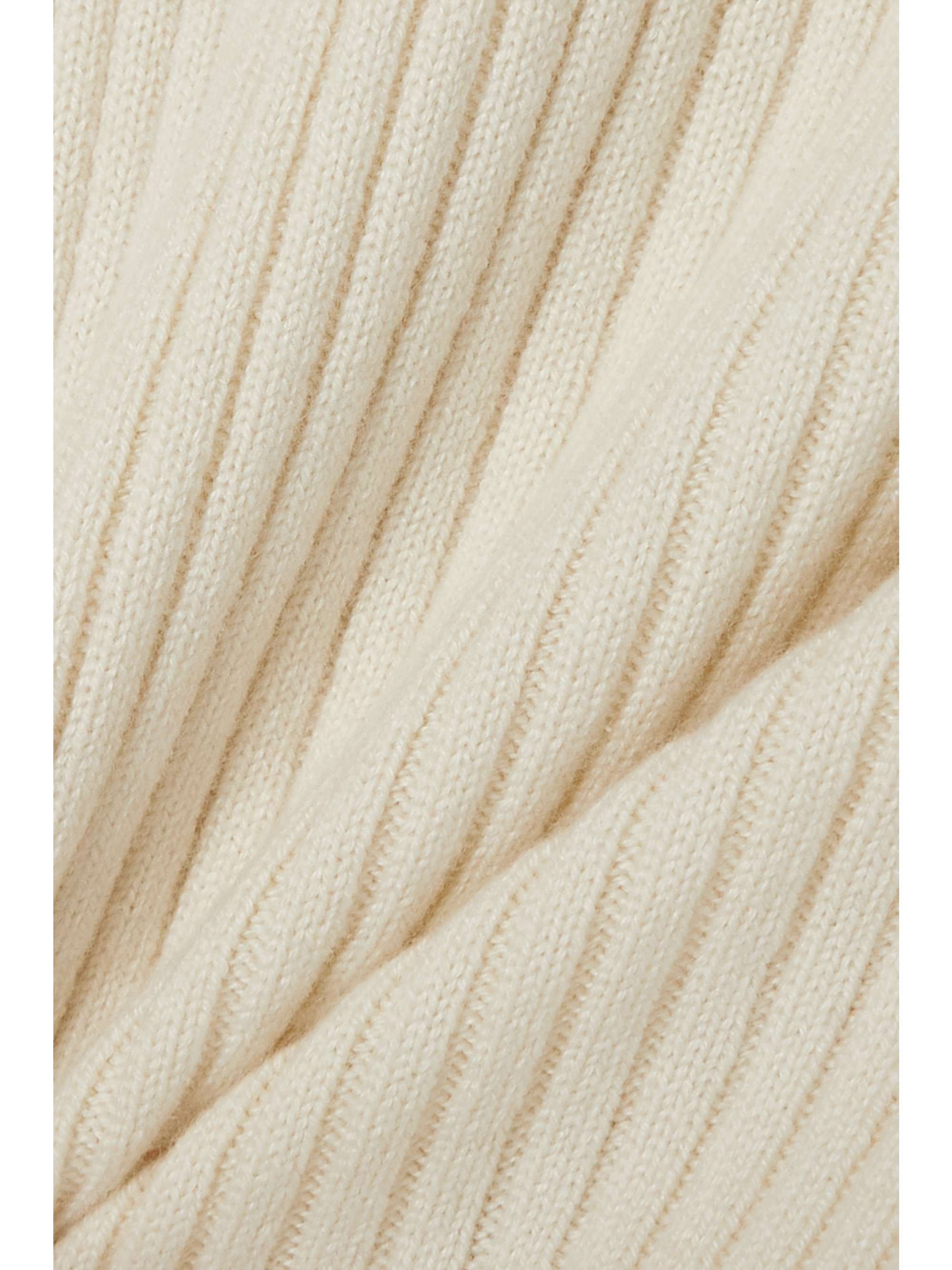 LORO PIANA Ribbed cashmere turtleneck sweater