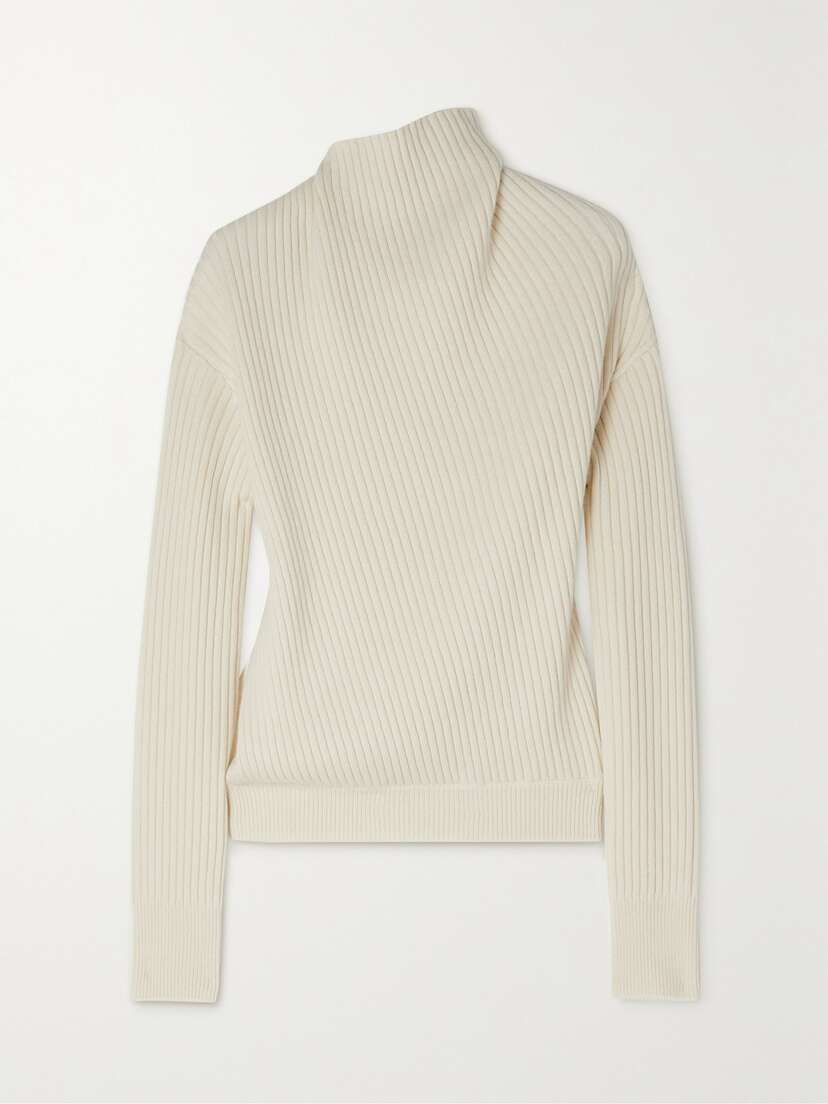 Loro Piana Ribbed Cashmere Turtleneck Sweater