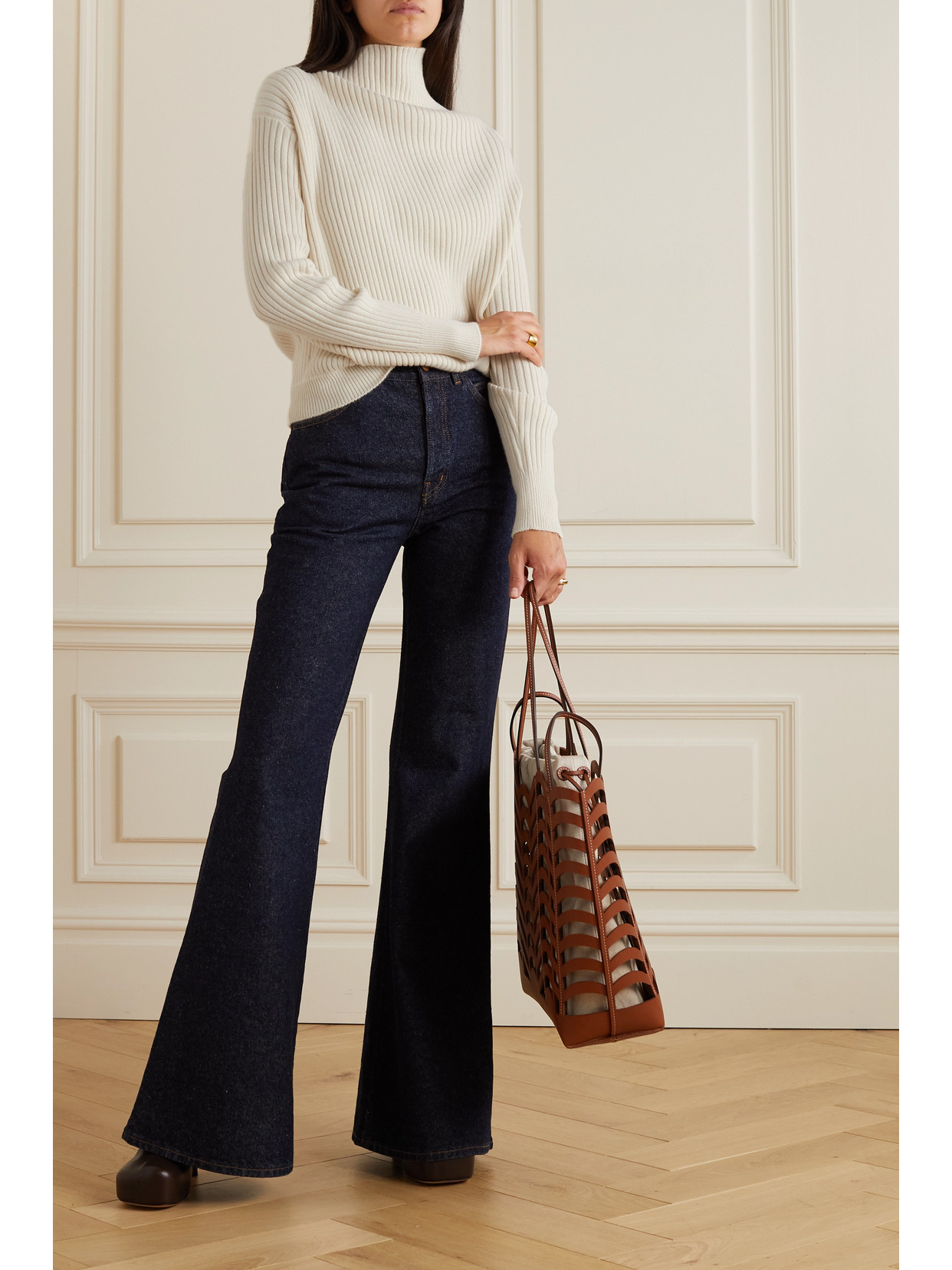 Loro Piana Wetherlam Cashmere Turtleneck Sweater In Cream