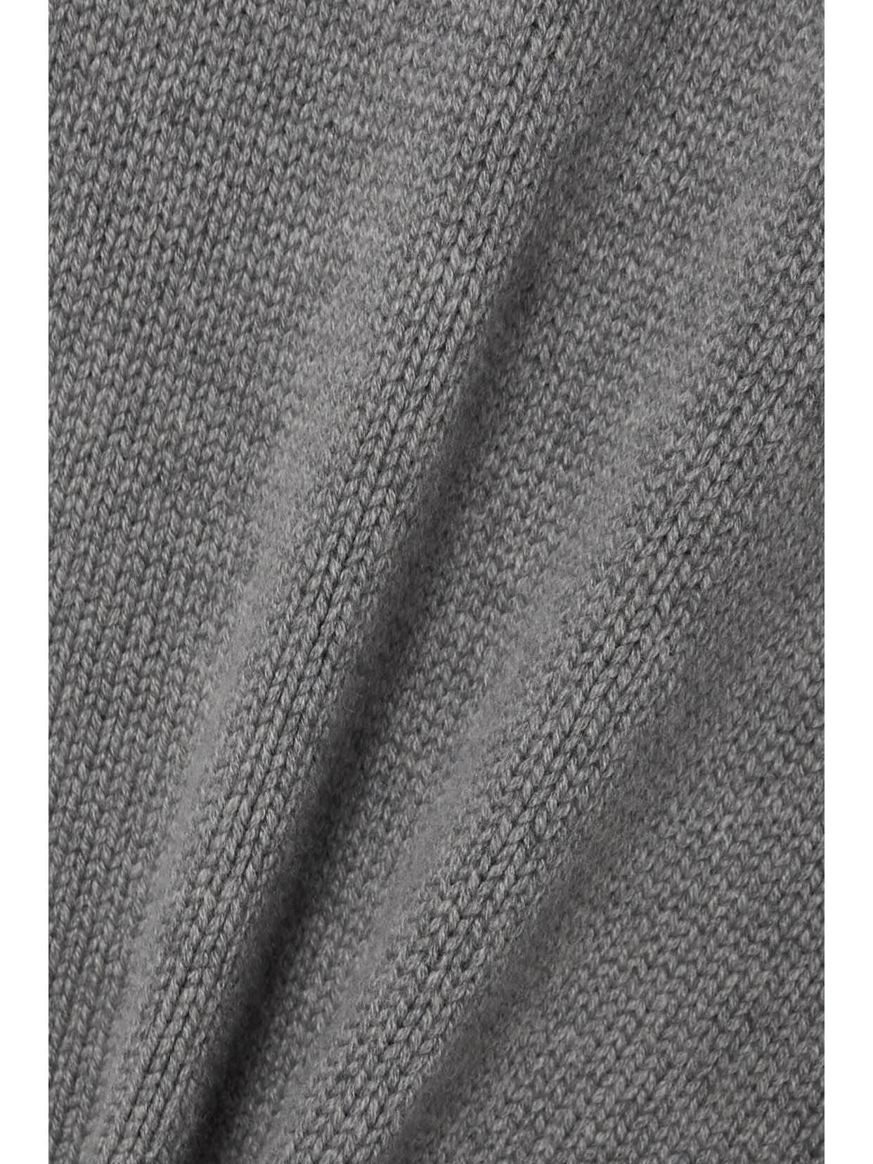 Loro Piana Color-block Cashmere Turtleneck Sweater In Gray