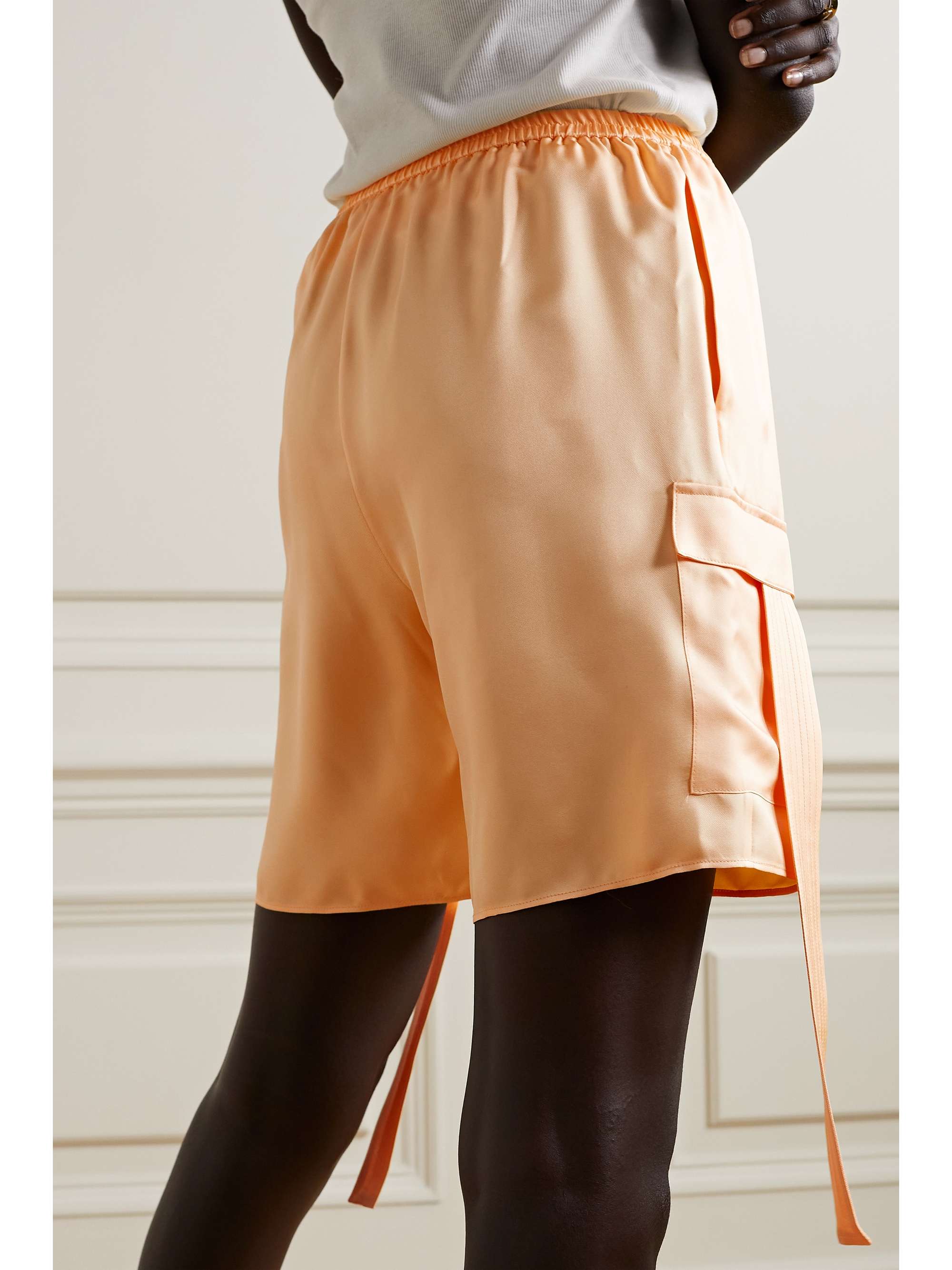 LAPOINTE Silk-twill shorts