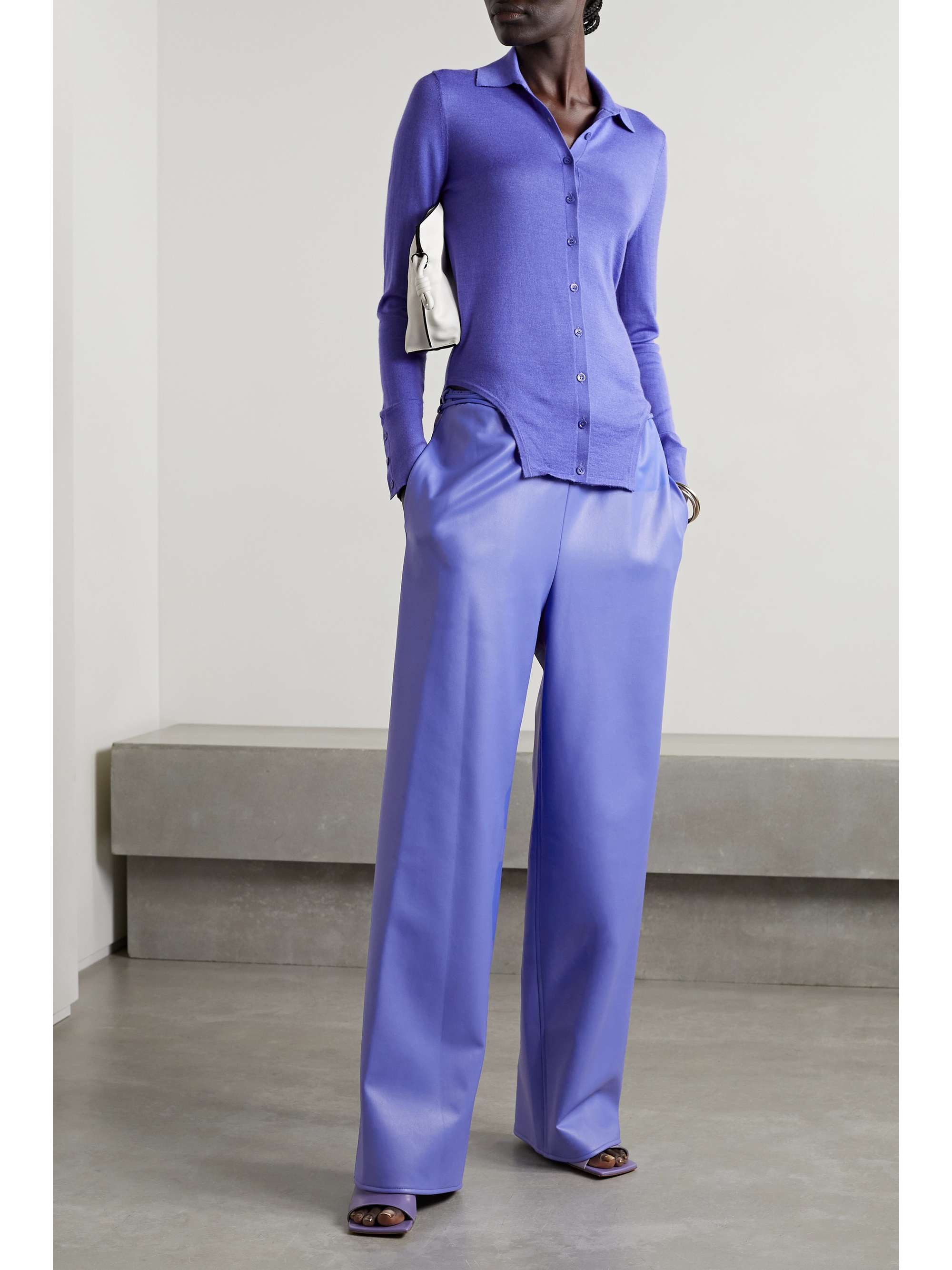 LAPOINTE Faux leather straight-leg pants