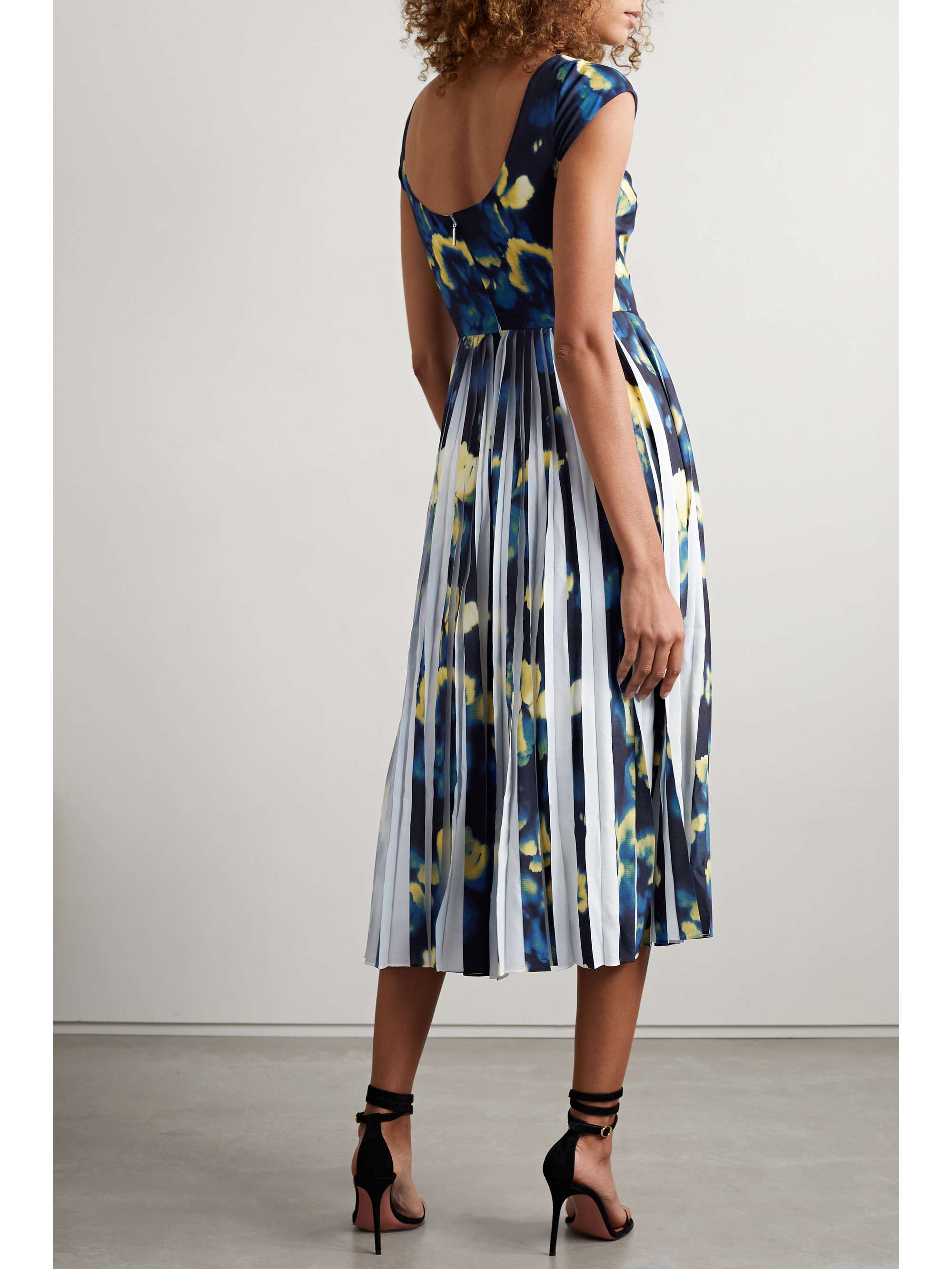 JASON WU COLLECTION Pleated printed crepe midi dress