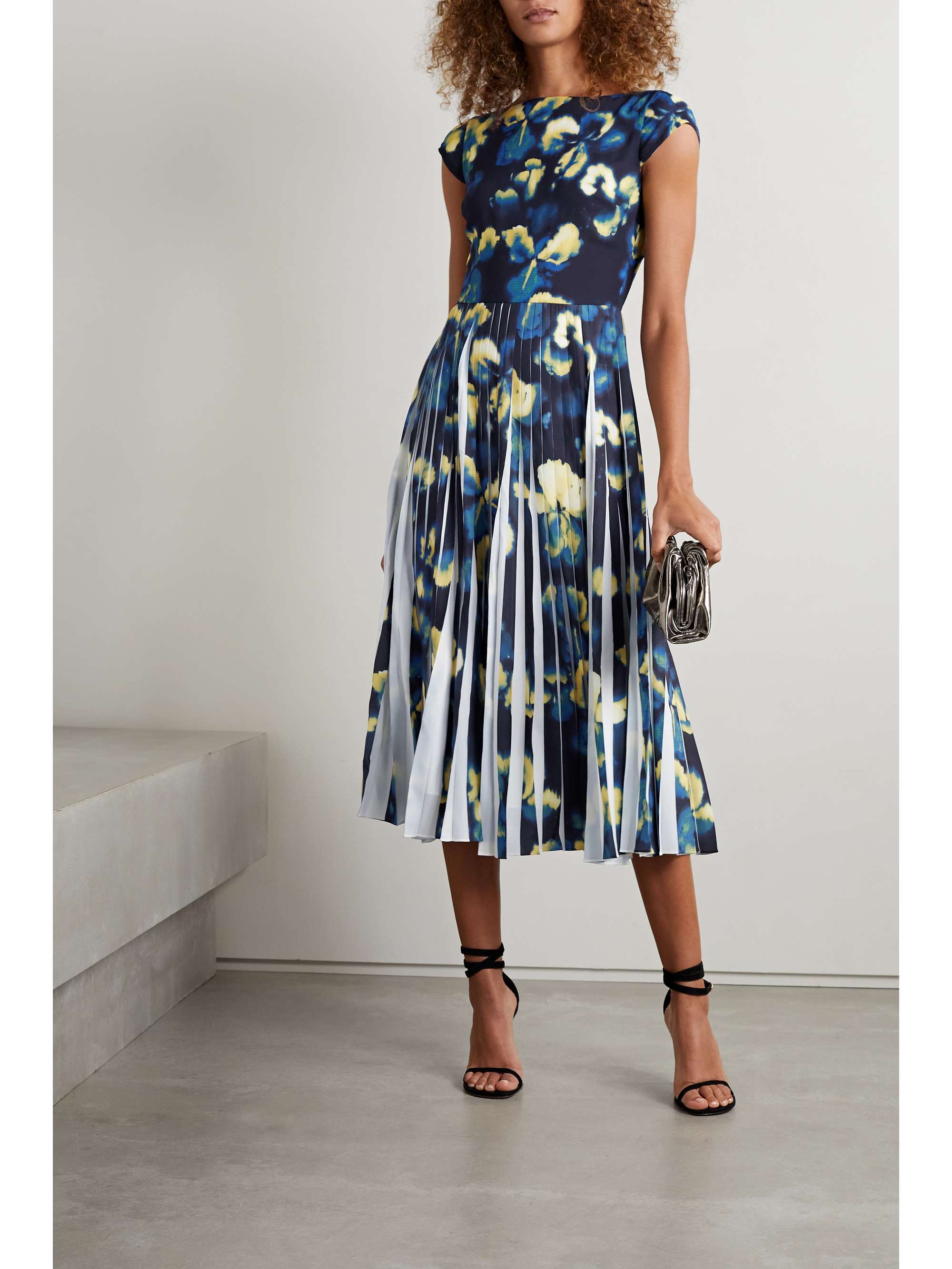JASON WU COLLECTION Pleated printed crepe midi dress