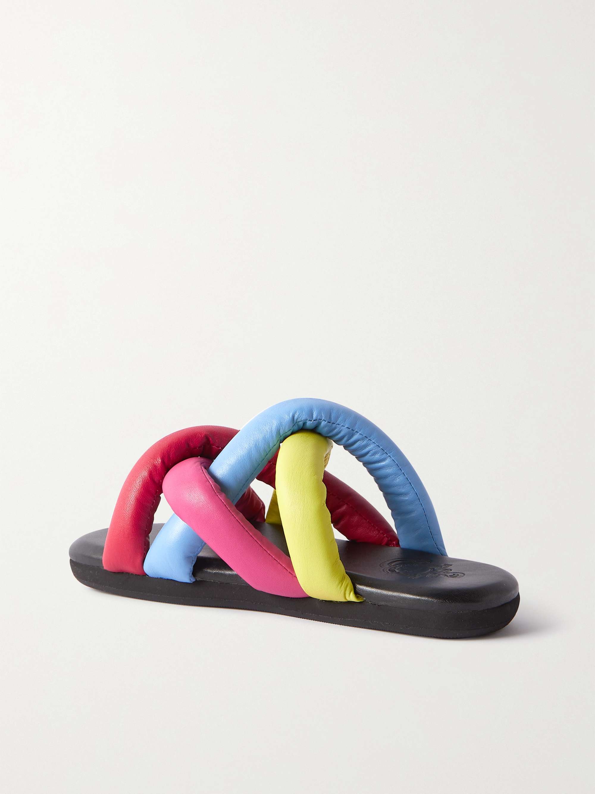 MONCLER GENIUS + JW Anderson Jbraided leather slides