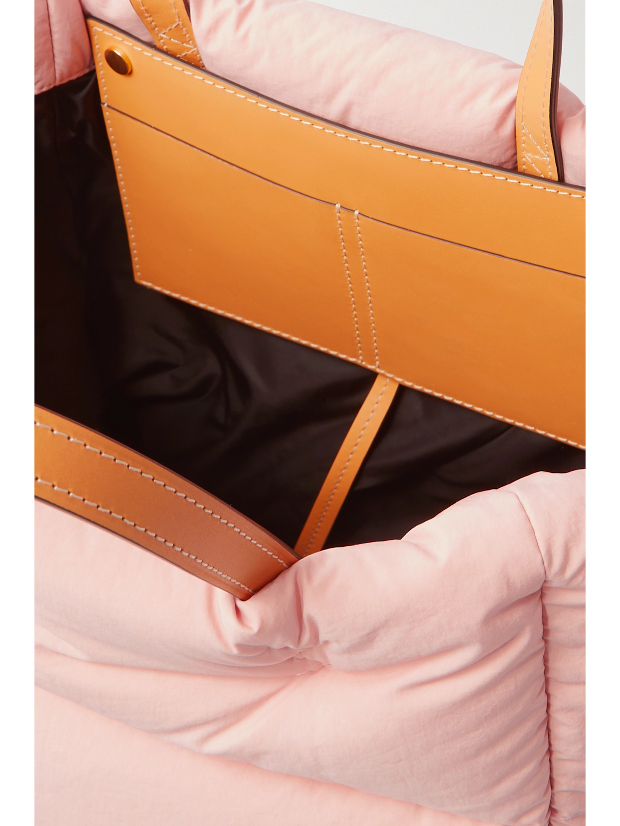 Moncler Genius + Jw Anderson Leather-trimmed Quilted Nylon Tote In Pink