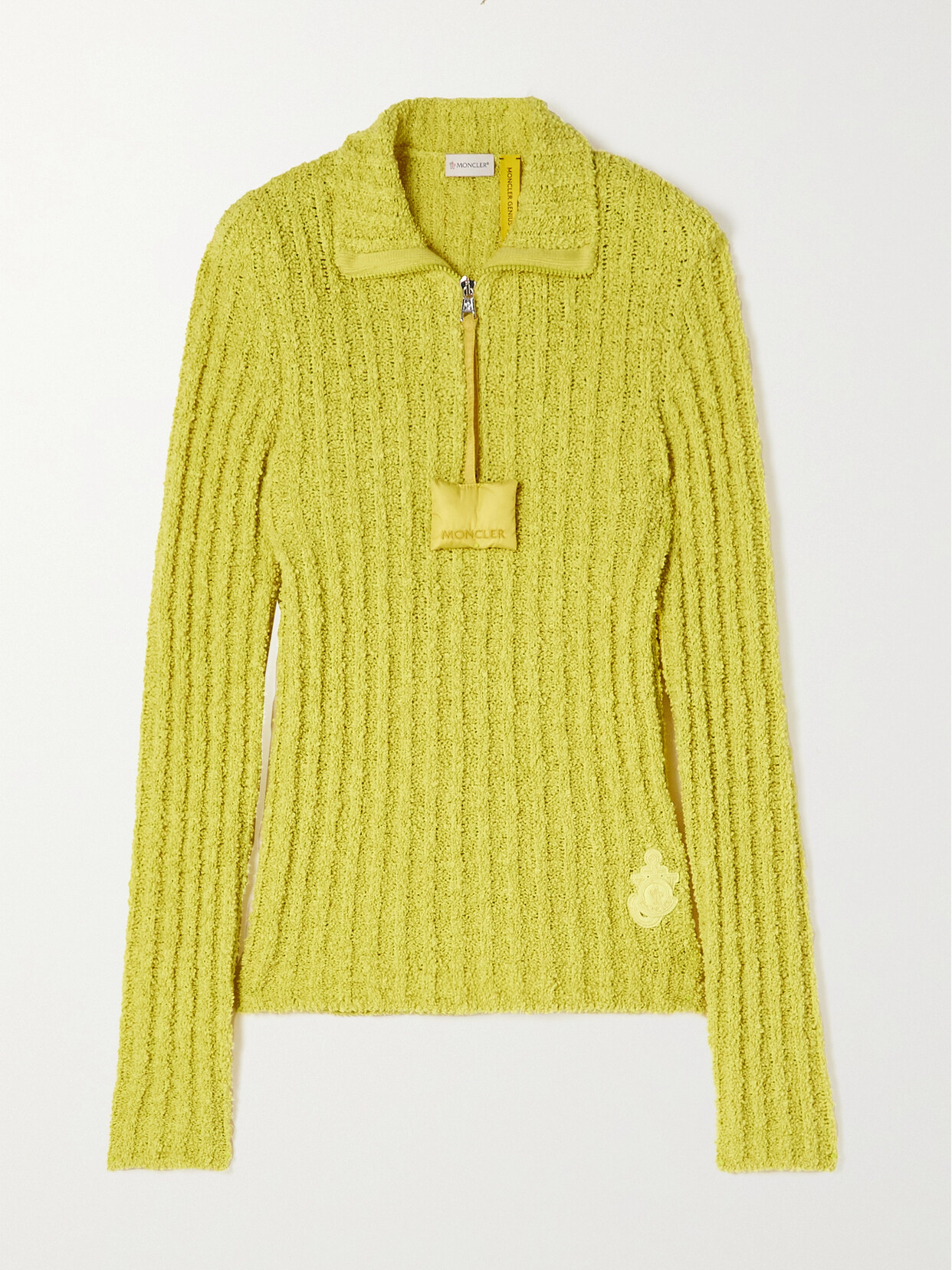 Genius - + Jw Anderson Appliquéd Ribbed Cotton-Blend Bouclé Sweater