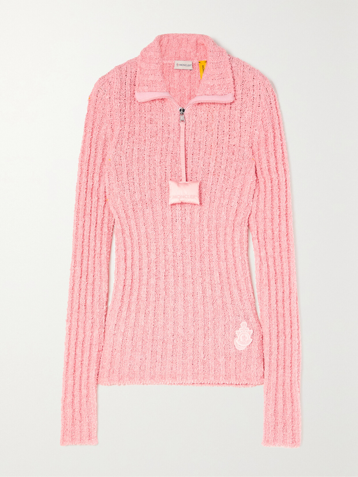 Genius - + Jw Anderson Appliquéd Ribbed Cotton-Blend Bouclé Sweater