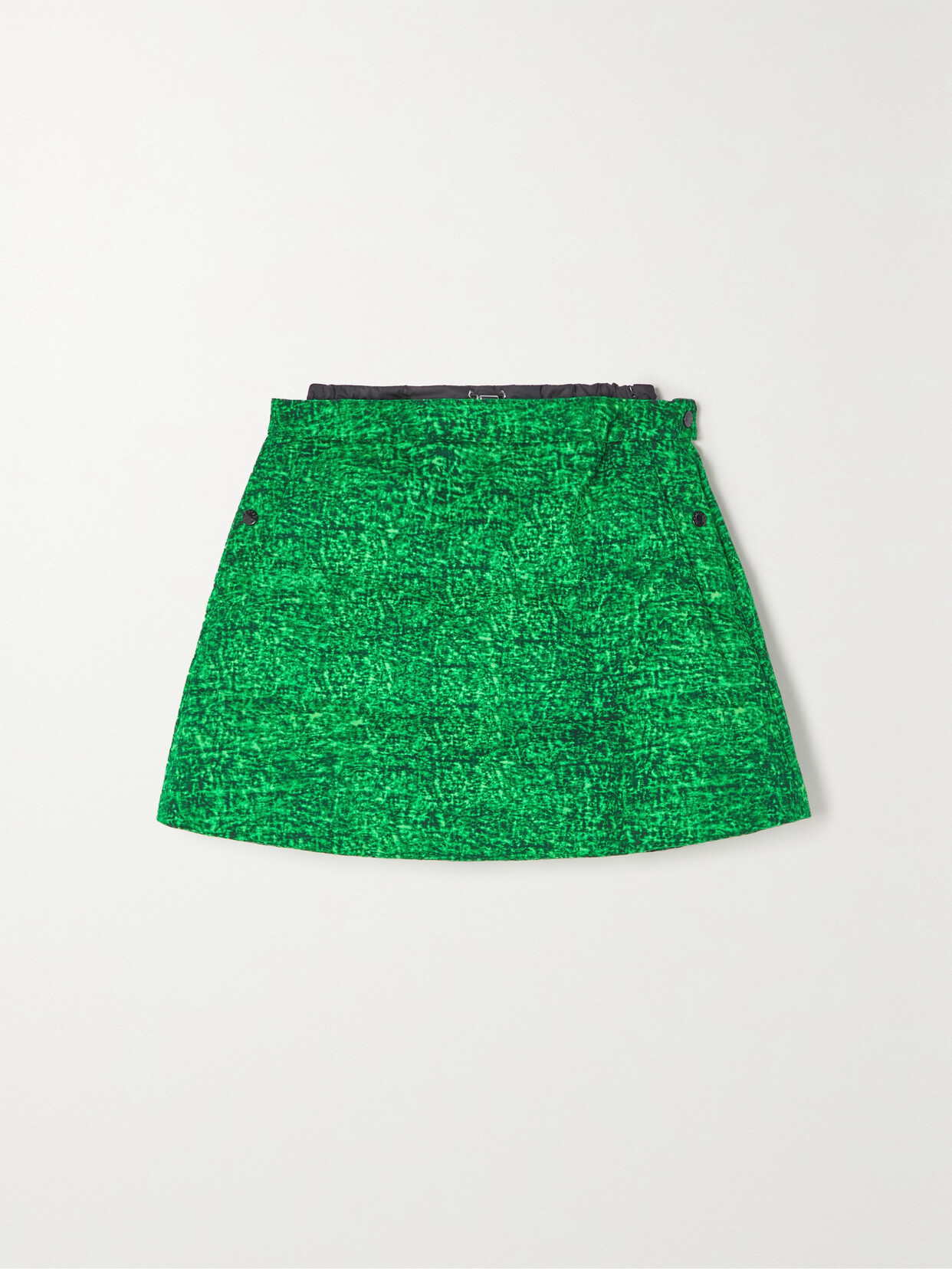 Moncler Genius - + Jw Anderson Quilted Printed Cotton-twill Down Mini Skirt - Green