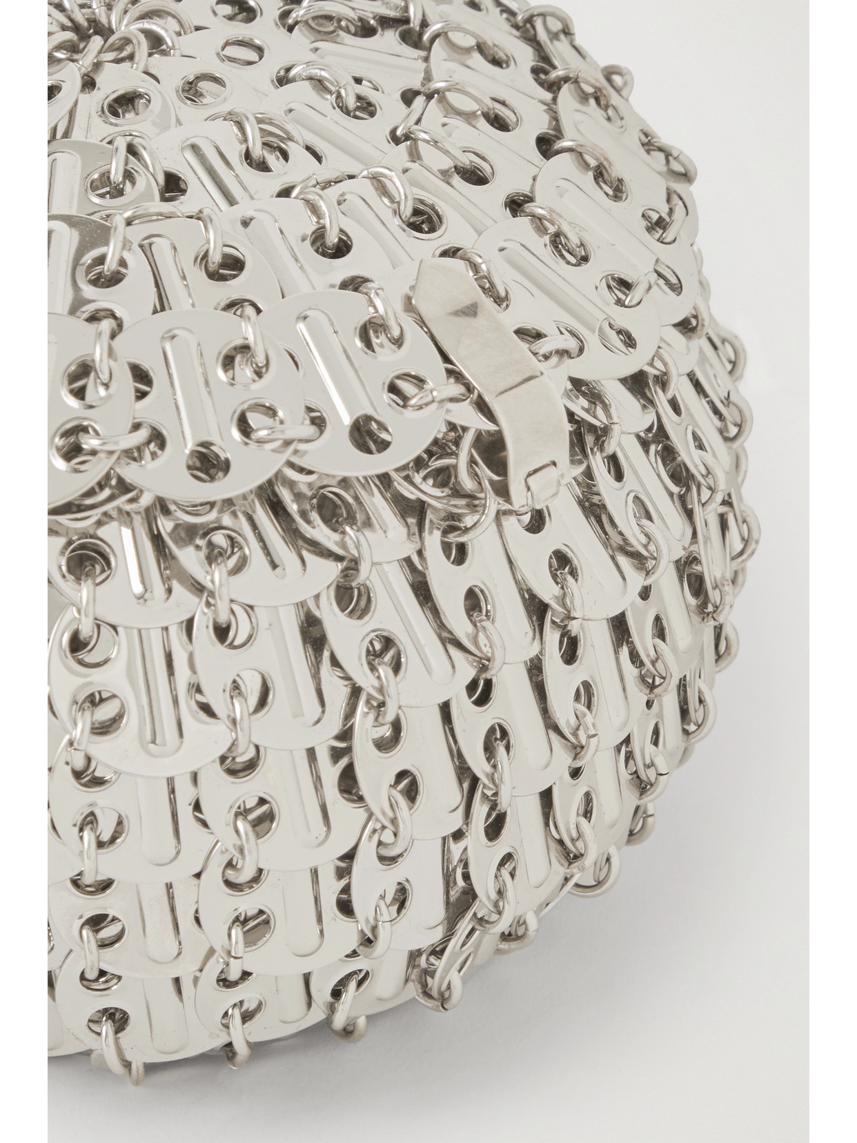 Rabanne 1969 Ball Chainmail Shoulder Bag In Silver